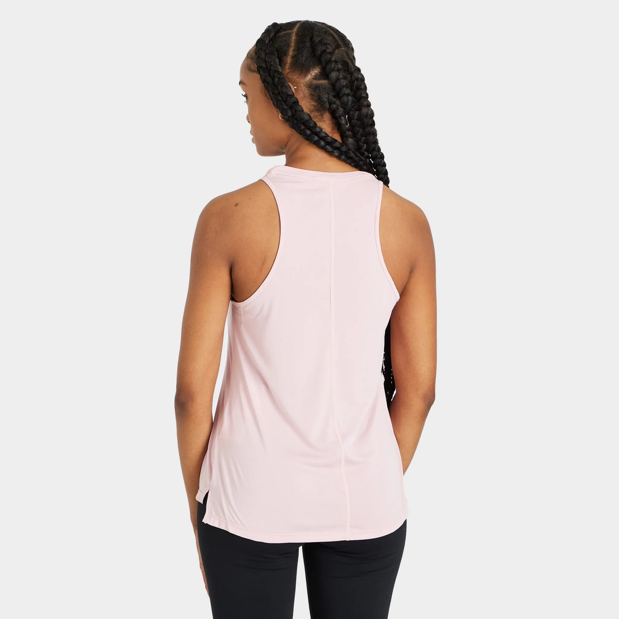 Nike Women's Dri-FIT One Standard Fit Tank Pink Glaze / White sold by JD Sports product image thumbnail 2