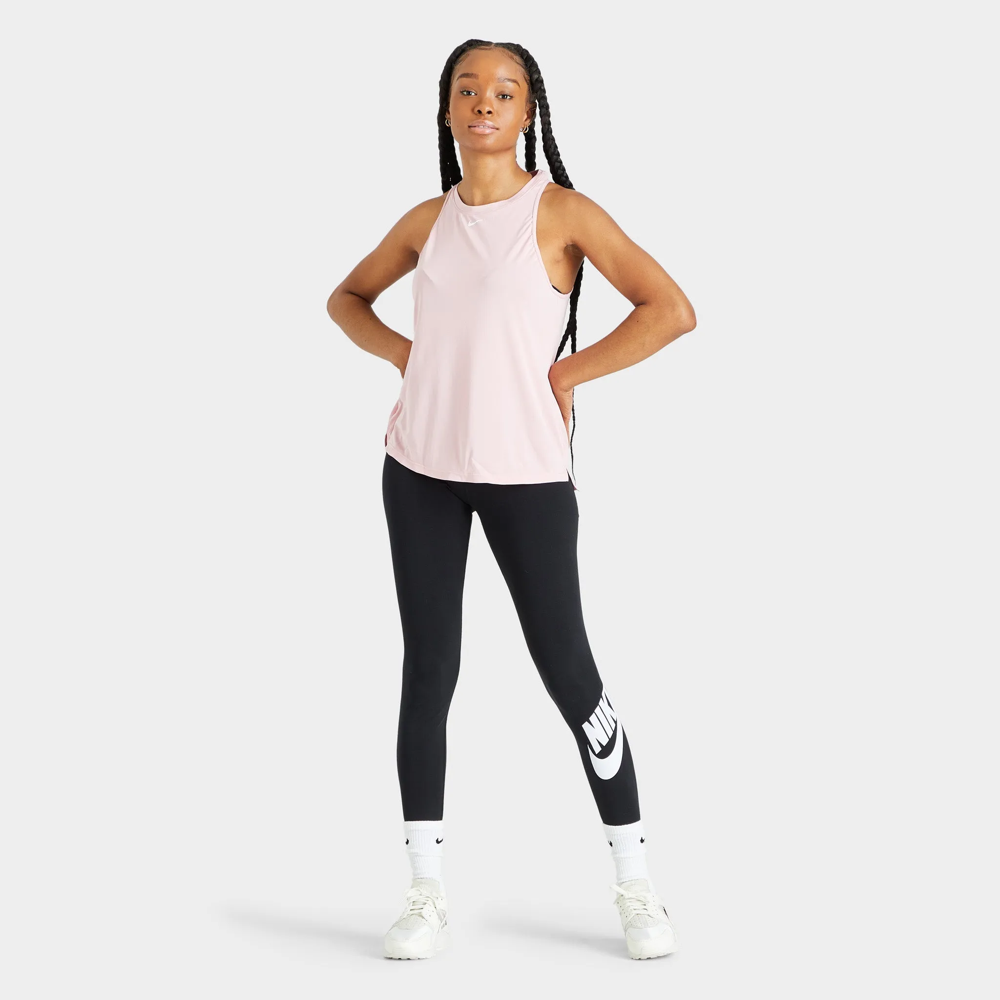 Nike Women's Dri-FIT One Standard Fit Tank Pink Glaze / White sold by JD Sports product image thumbnail 5