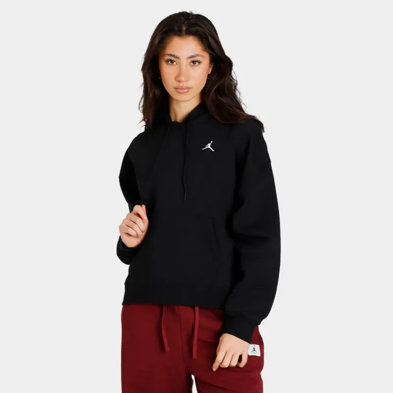 Jordan Women's Brooklyn Fleece Pullover Hoodie Black / White sold by JD Sports