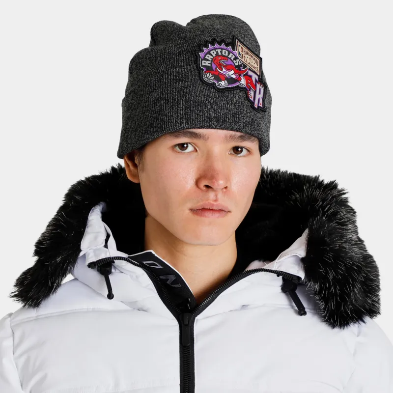 Mitchell & Ness XL Logo Patch Knit HWC Toronto Raptors Beanie Purple / Black sold by JD Sports