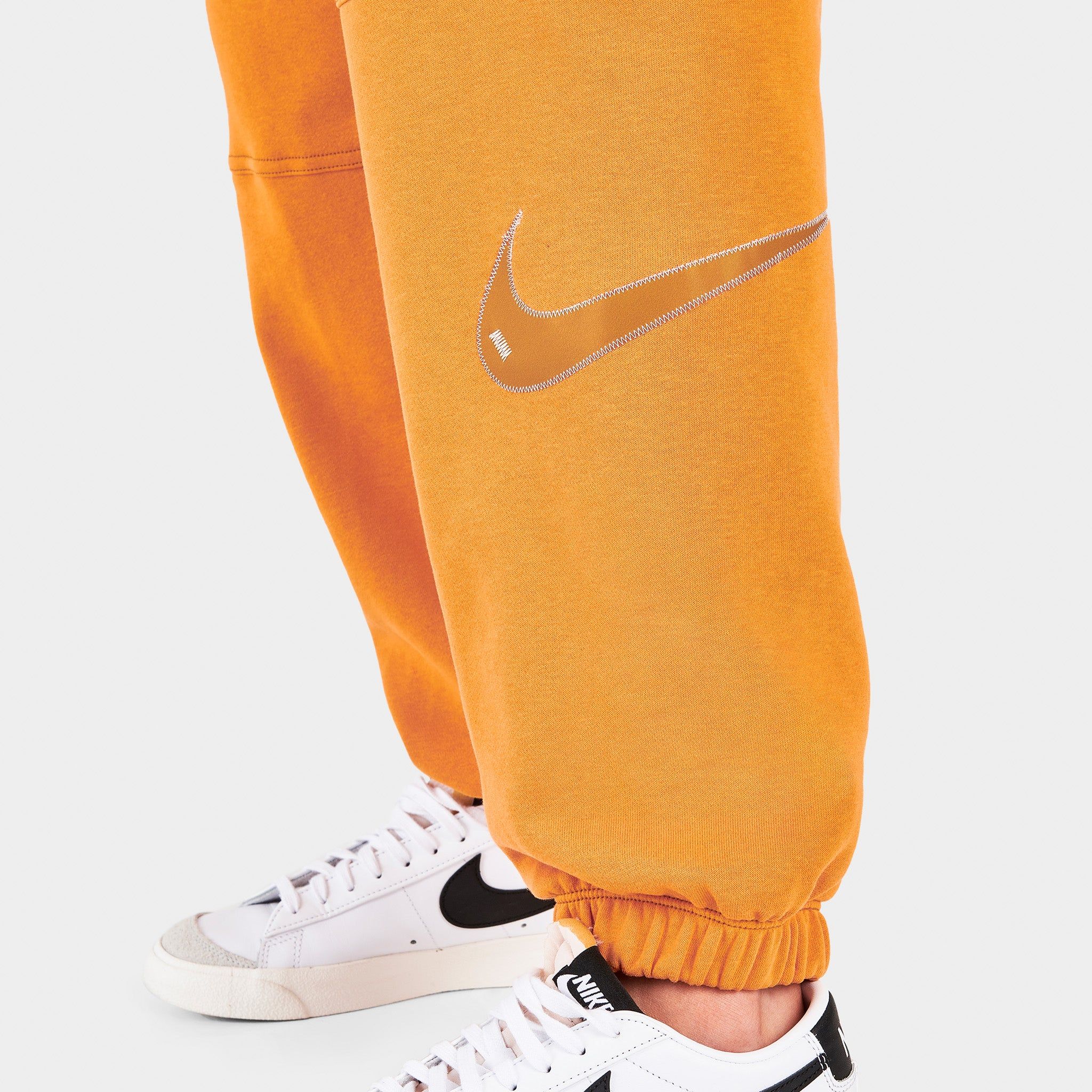 Nike Women's Sportswear Swoosh High-Rise Joggers / Light Curry sold by JD Sports product image thumbnail 4
