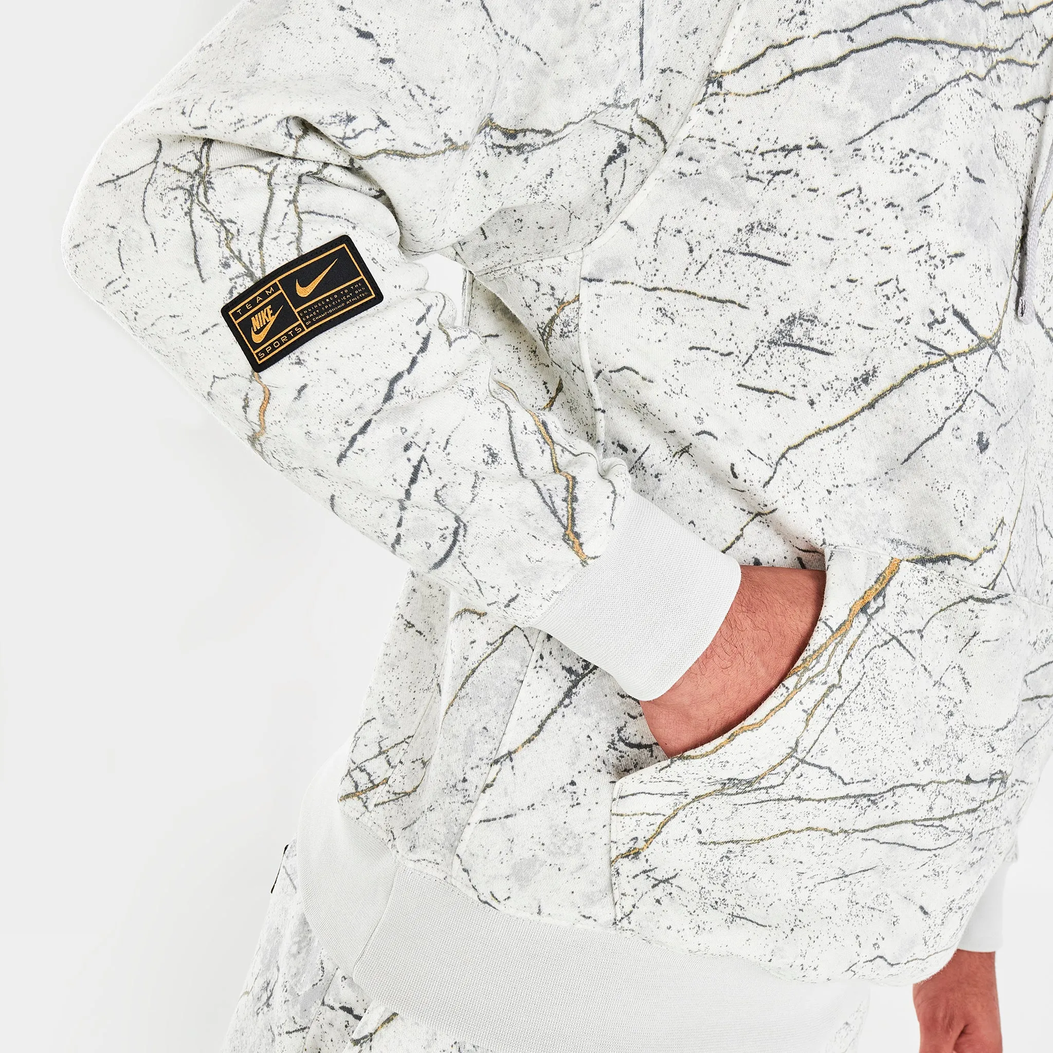 Nike Sportswear Club Fleece Pullover Hoodie Woodland Camo / Photon Dust sold by JD Sports product image thumbnail 4