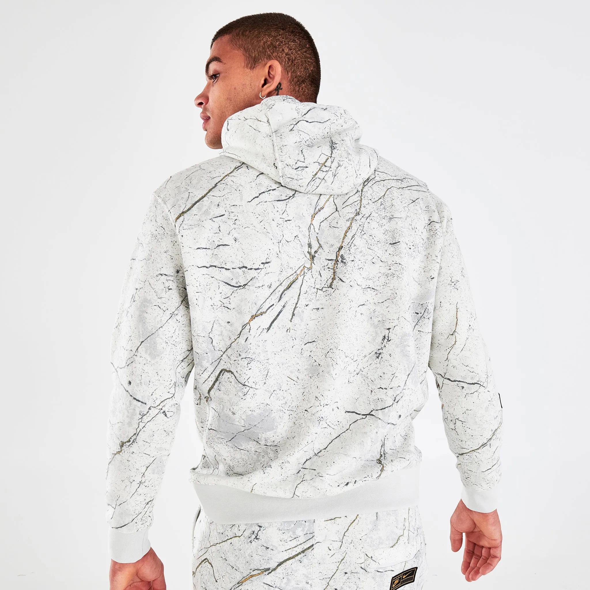 Nike Sportswear Club Fleece Pullover Hoodie Woodland Camo / Photon Dust sold by JD Sports product image thumbnail 2