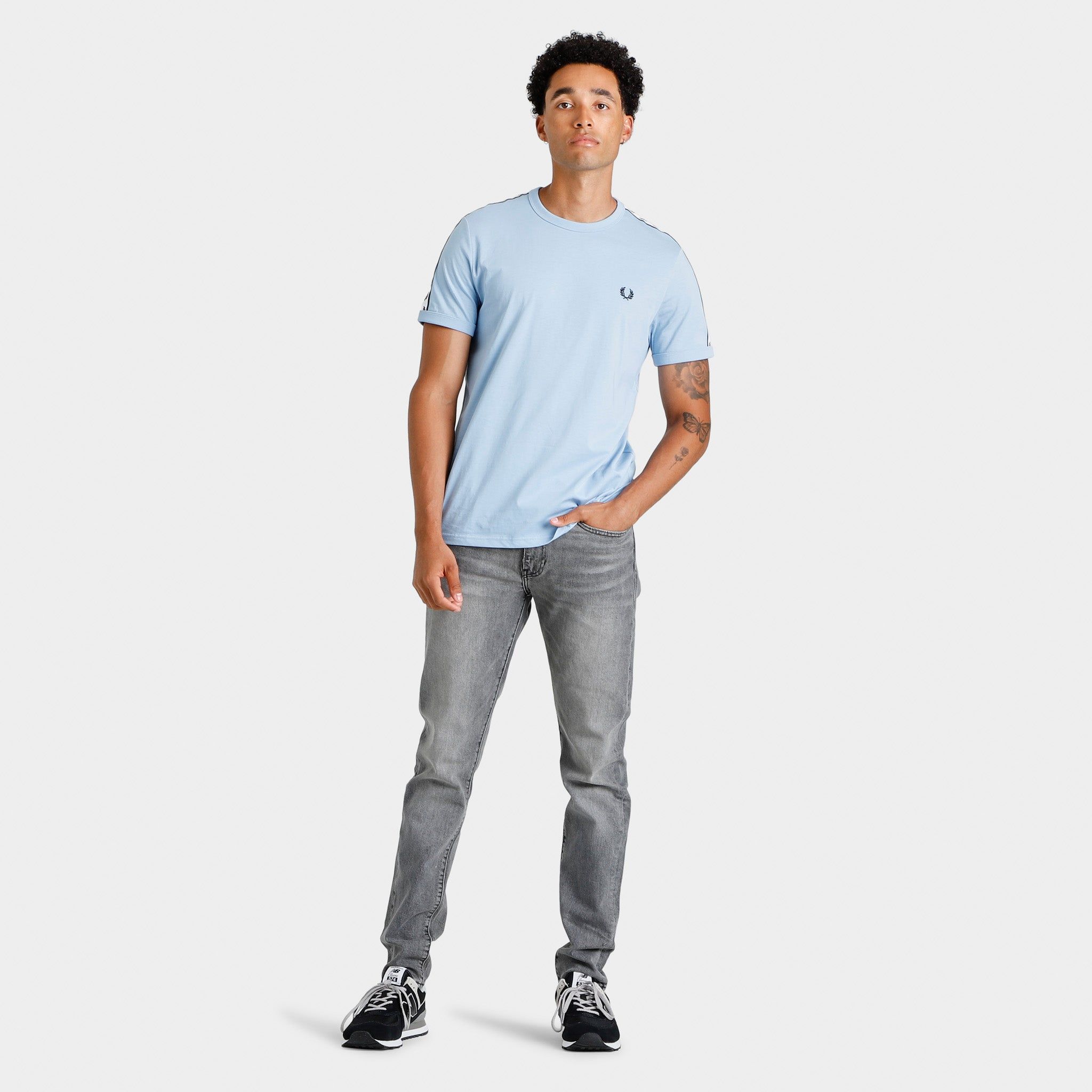 Fred Perry Taped Ringer T-shirt / Sky sold by JD Sports product image thumbnail 5