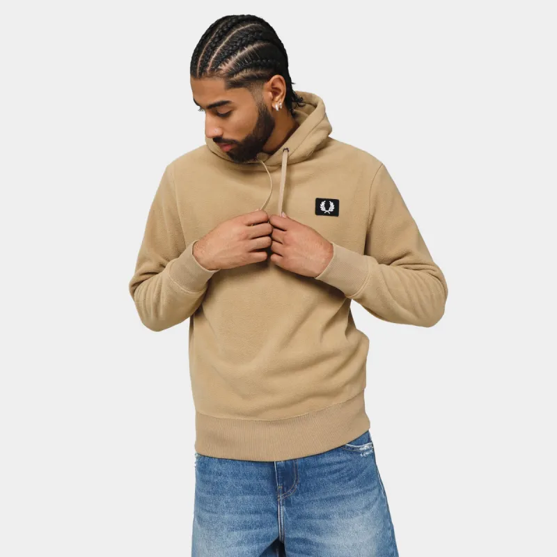Fred Perry Badge Pullover Hoodie / Stone sold by JD Sports