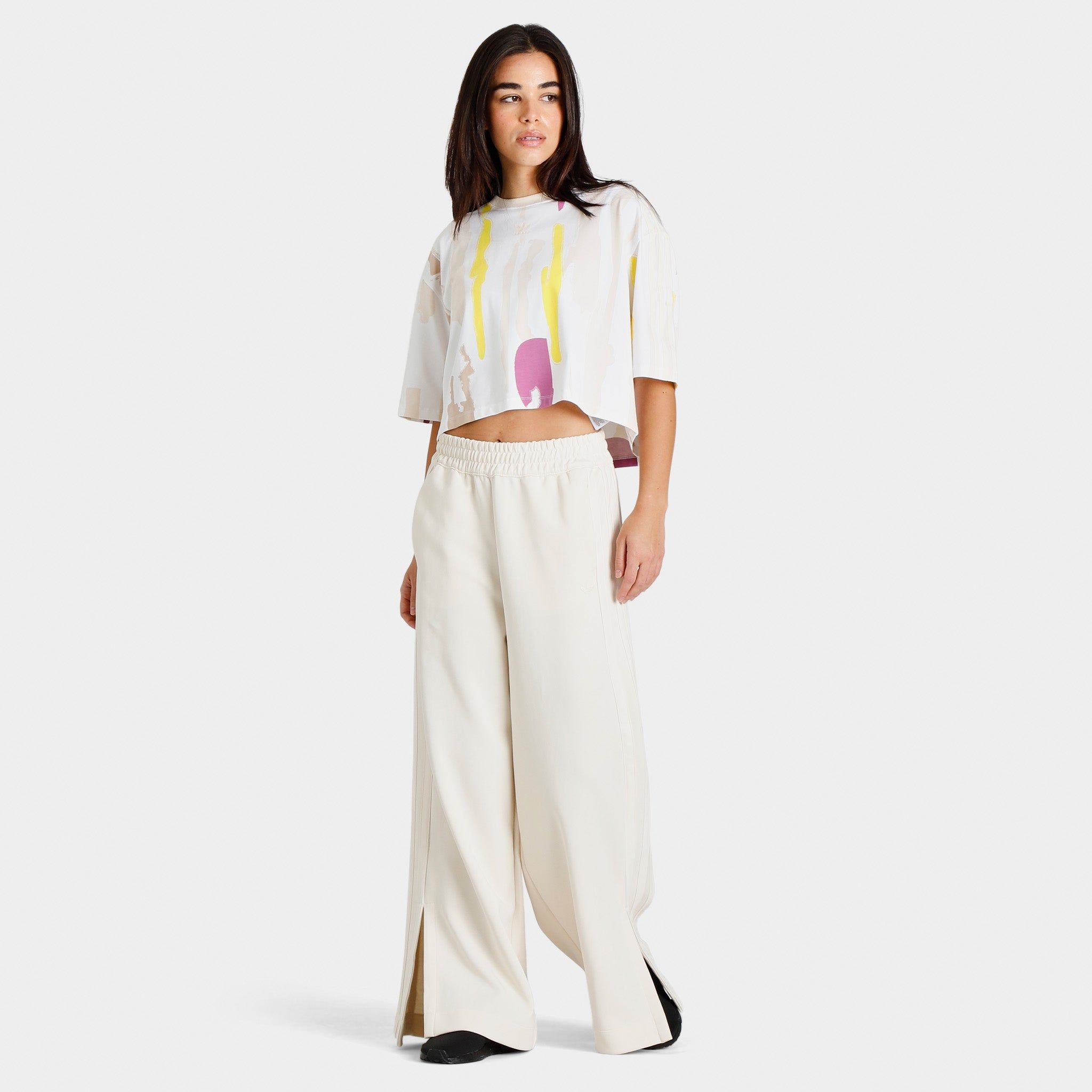 adidas Women's Crop T-shirt AOP Multicolor / White - Ecru Tint sold by JD Sports product image thumbnail 3