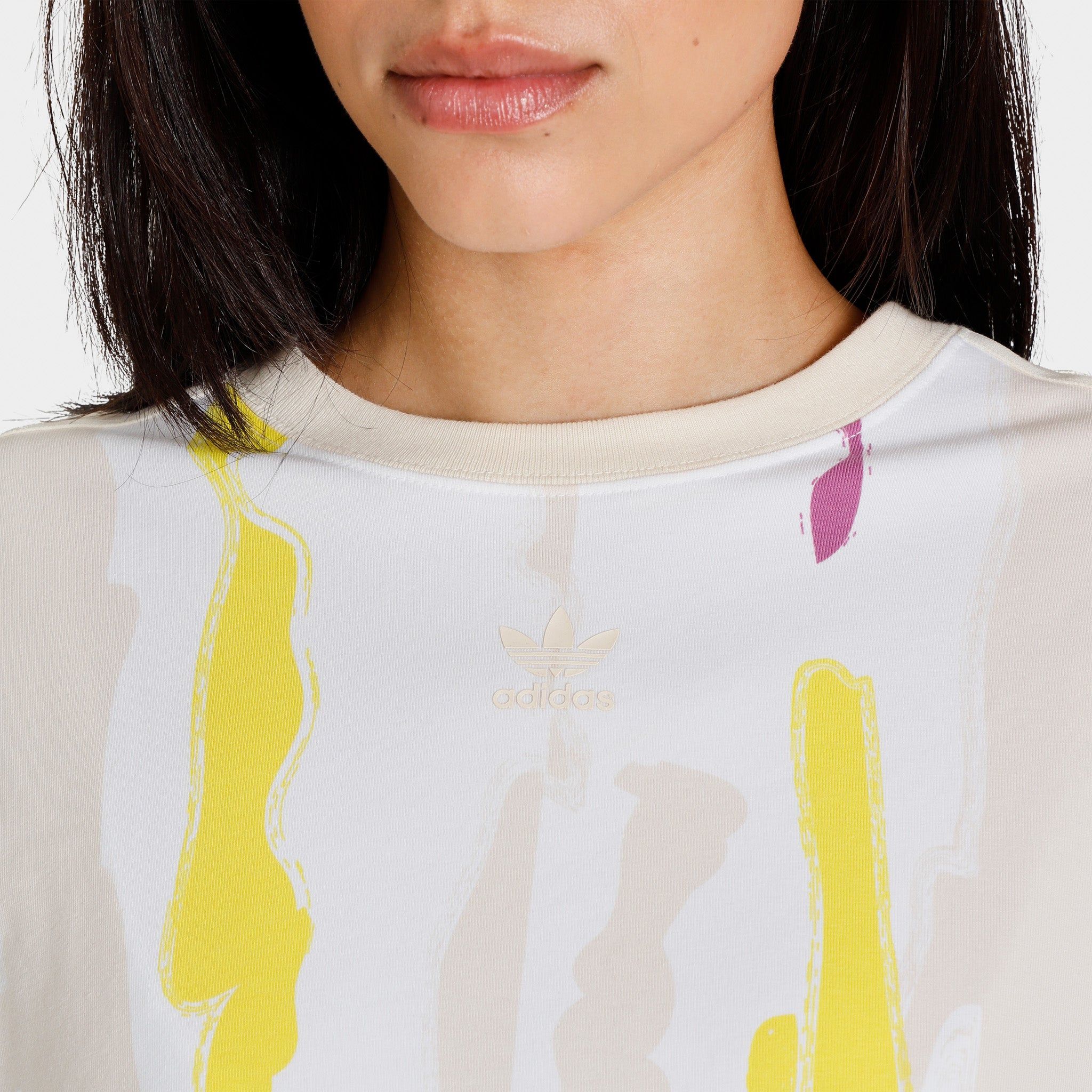 adidas Women's Crop T-shirt AOP Multicolor / White - Ecru Tint sold by JD Sports product image thumbnail 5