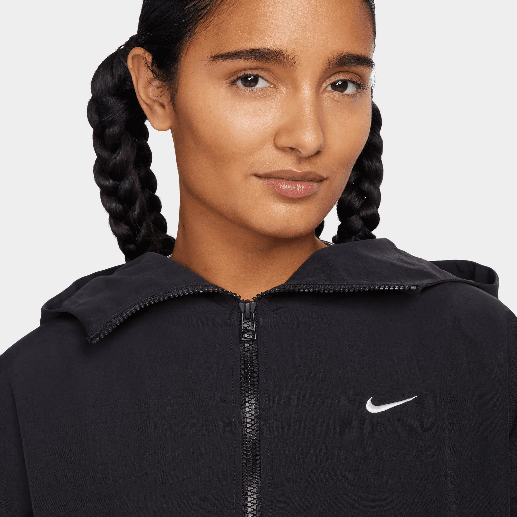 Nike Sportswear Women's Woven Jacket Black / White sold by JD Sports product image thumbnail 4