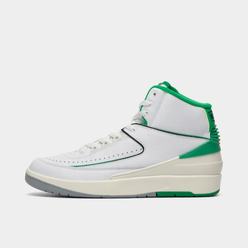 Jordan 2 Retro White / Lucky Green sold by JD Sports