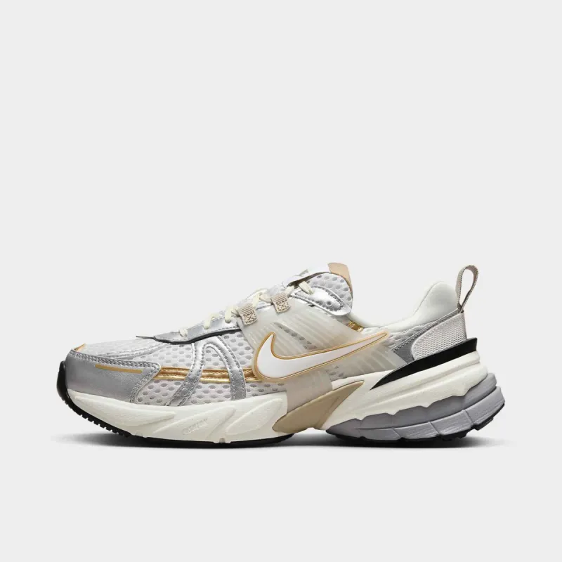Nike Women's V2K Run White / White Khaki - Metallic Silver sold by JD Sports