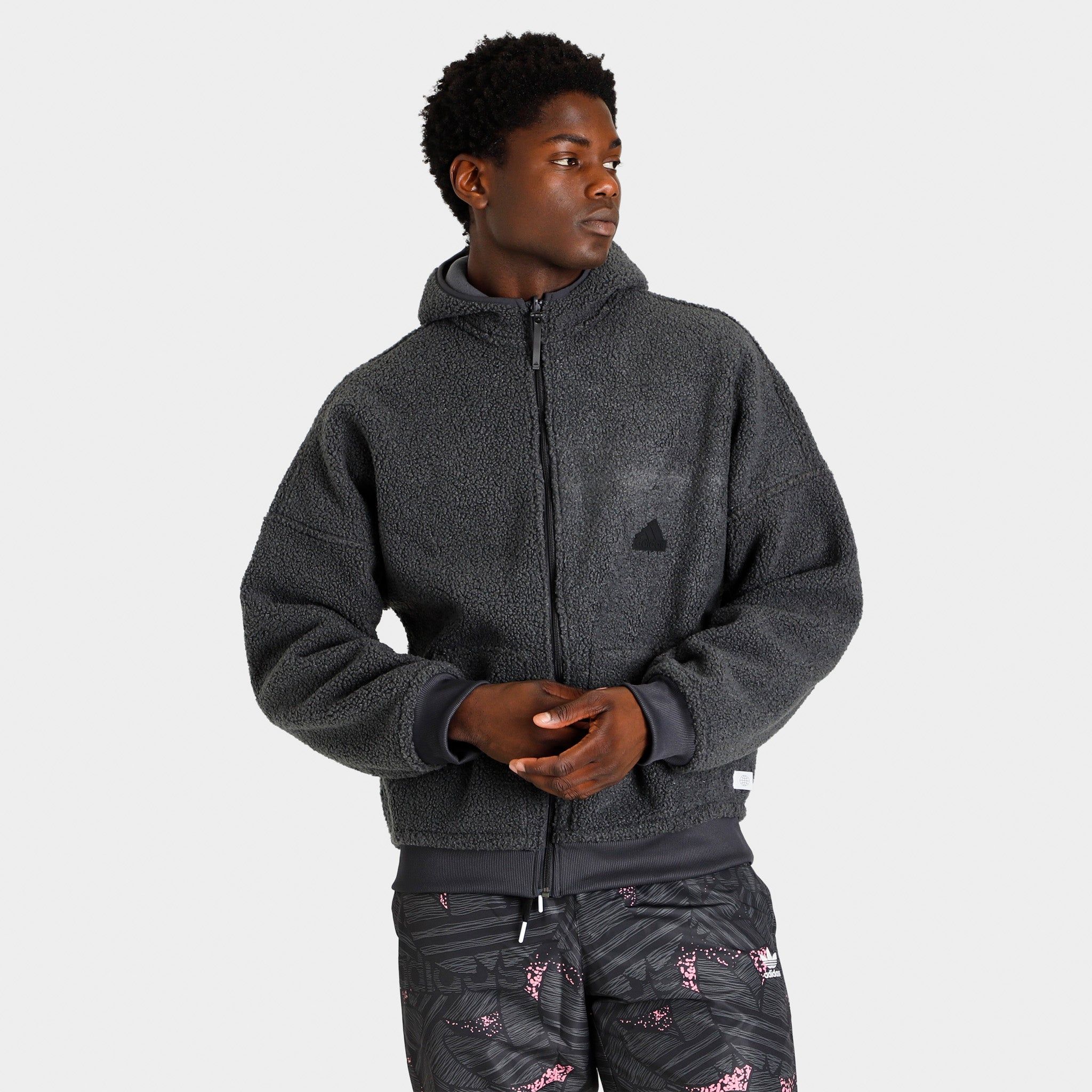 adidas Sportswear Polar Fleece Full Zip Sweatshirt / Carbon sold by JD Sports