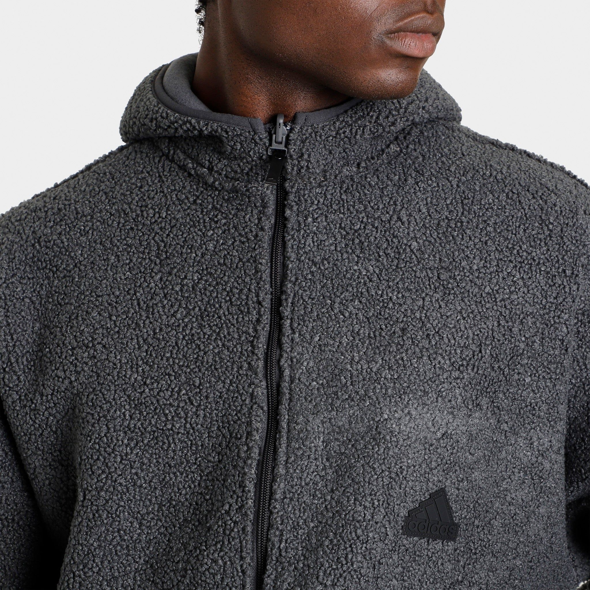 adidas Sportswear Polar Fleece Full Zip Sweatshirt / Carbon sold by JD Sports product image thumbnail 4