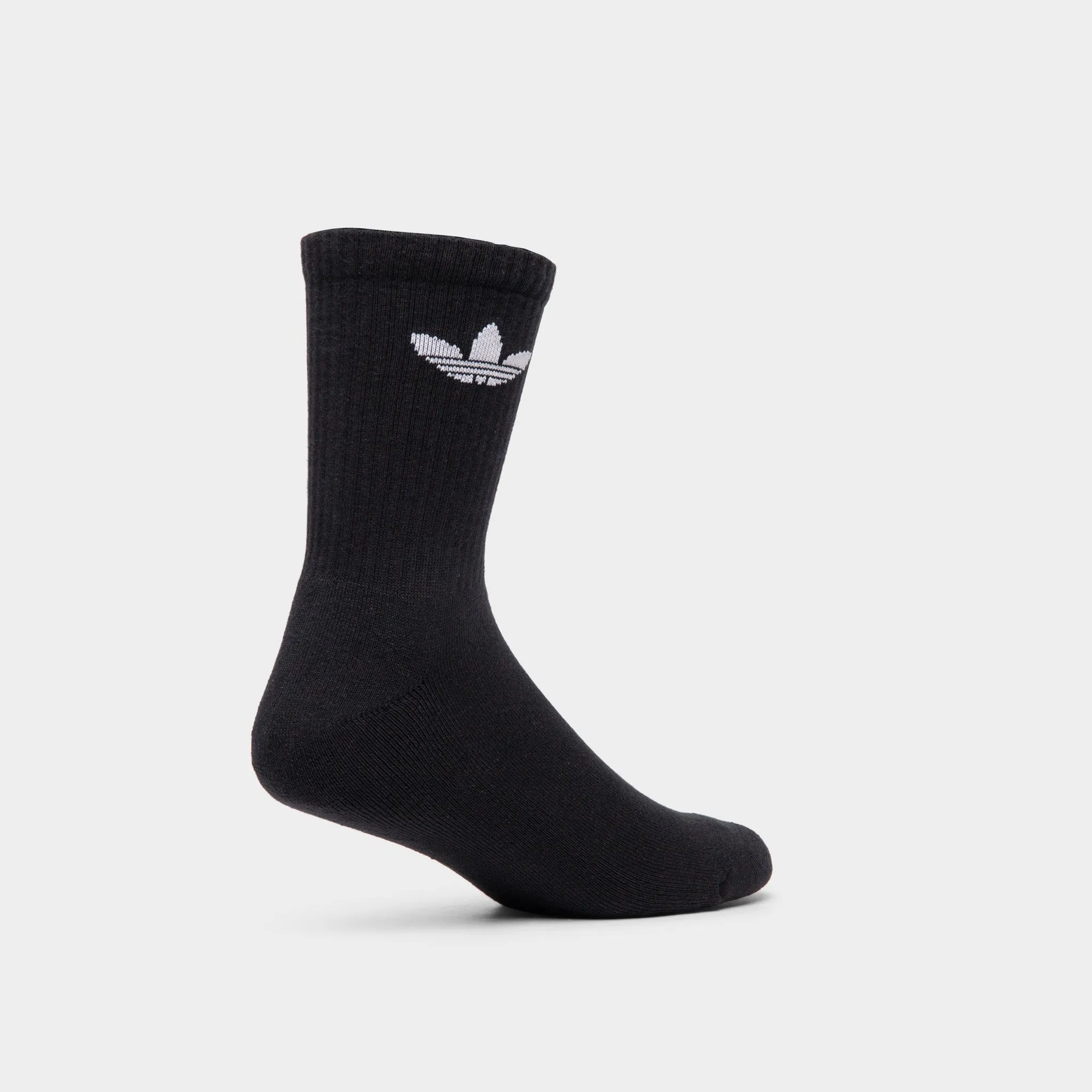 adidas Originals Cushioned Trefoil Mid-Cut Crew Socks (3 Pack) Black / White sold by JD Sports product image thumbnail 2