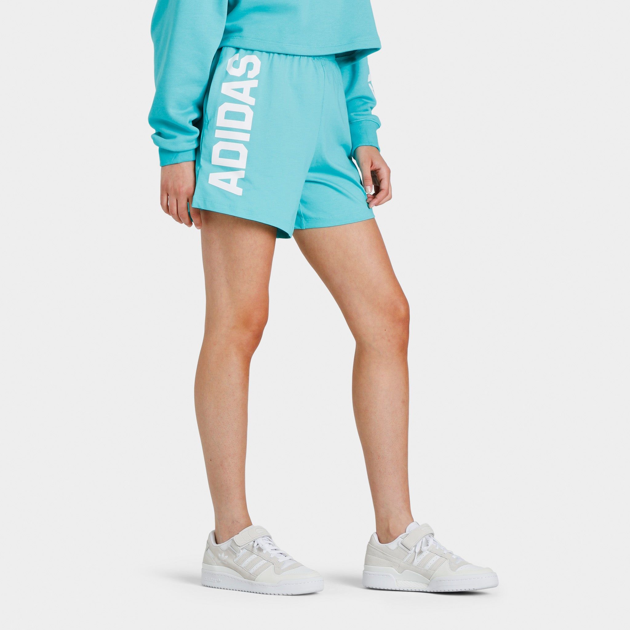 adidas Originals Women’s Streetball Shorts / Semi Mint Rush sold by JD Sports product image thumbnail 3