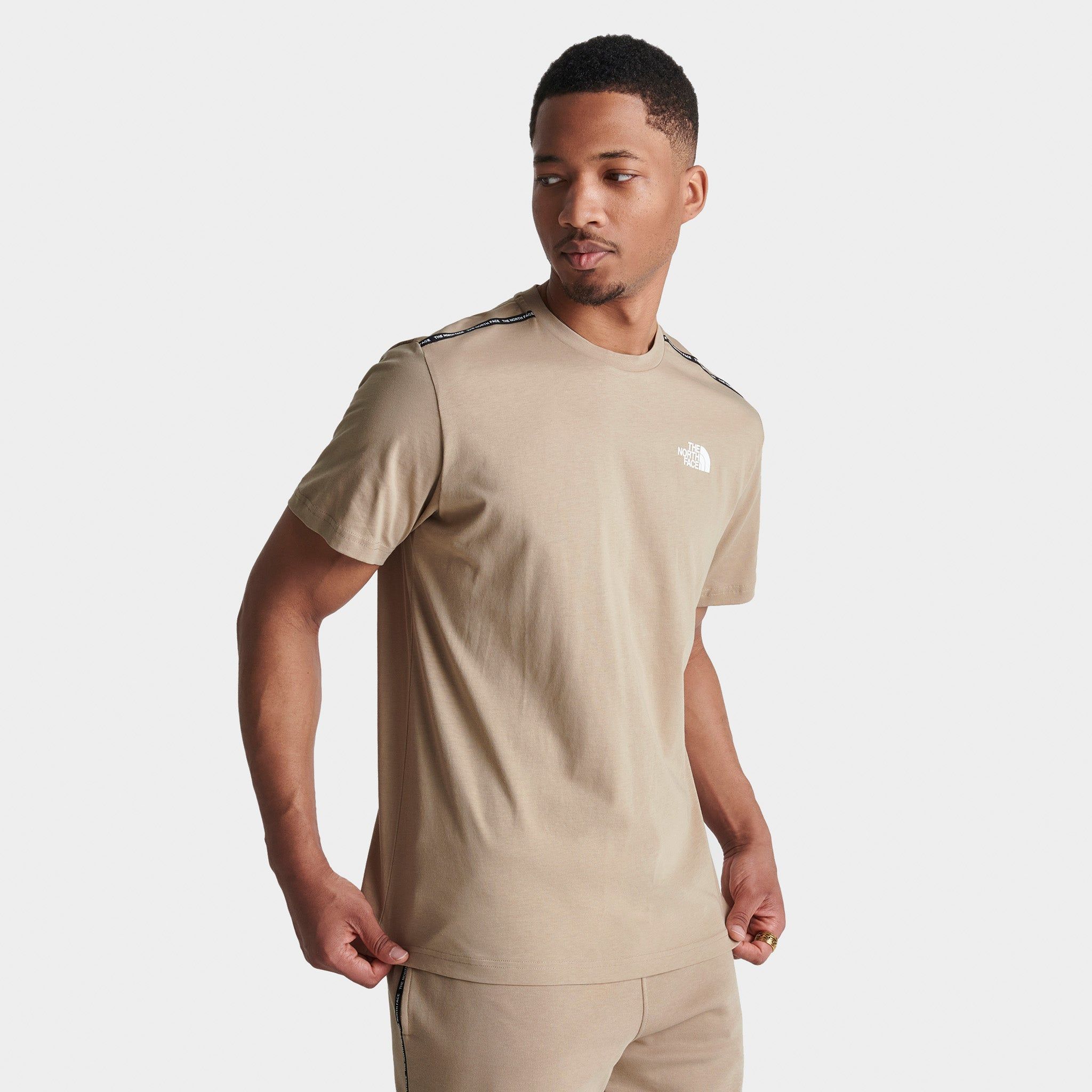 The North Face Changla Tape T-Shirt / Flax sold by JD Sports