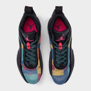 Jordan 36 Low Black / Rush Pink - Washed Teal sold by JD Sports