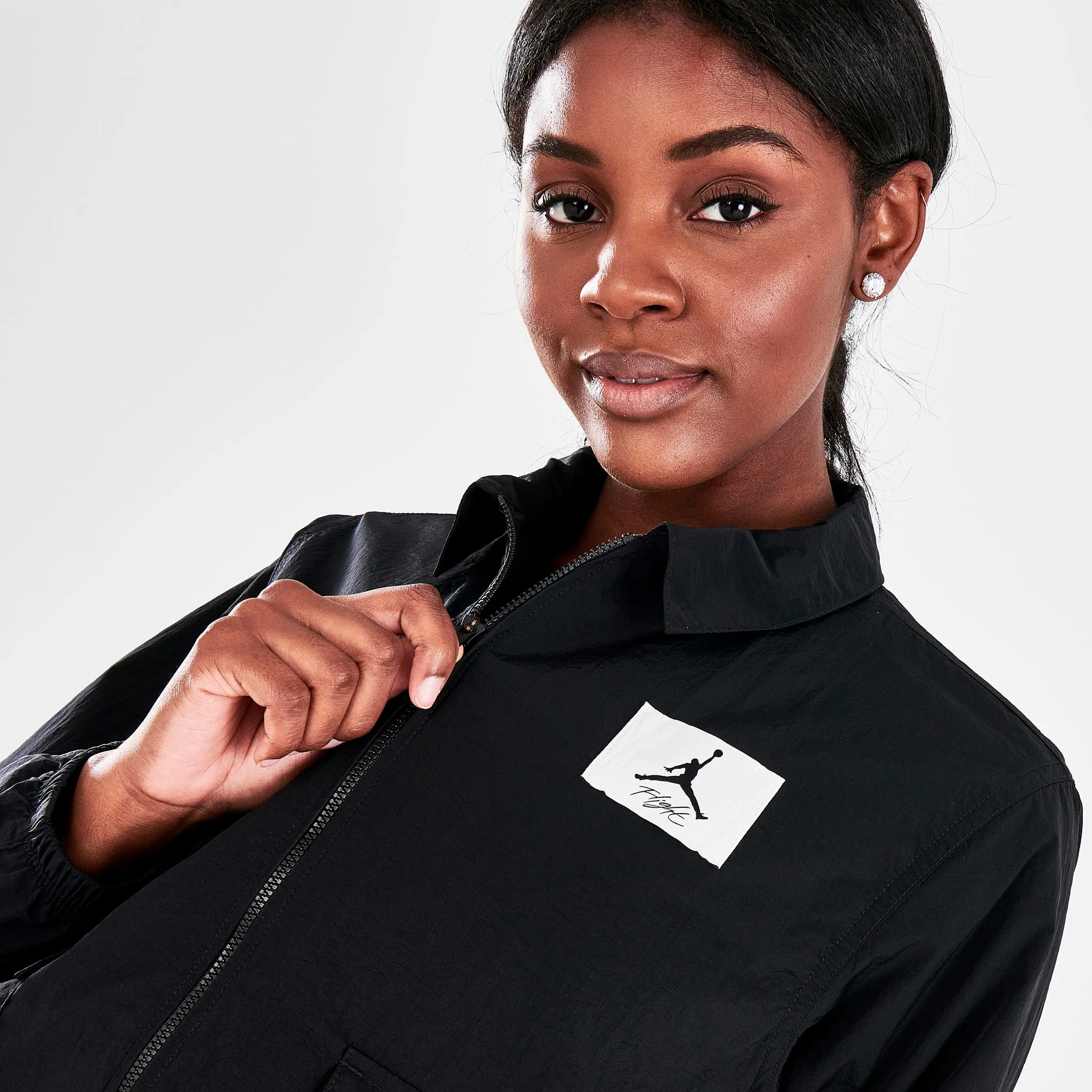 Jordan Women's Essential Woven Jacket Black / Black sold by JD Sports product image thumbnail 5