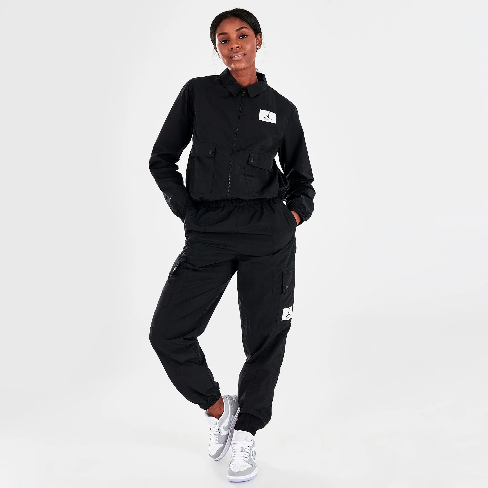 Jordan Women's Essential Woven Jacket Black / Black sold by JD Sports product image thumbnail 2