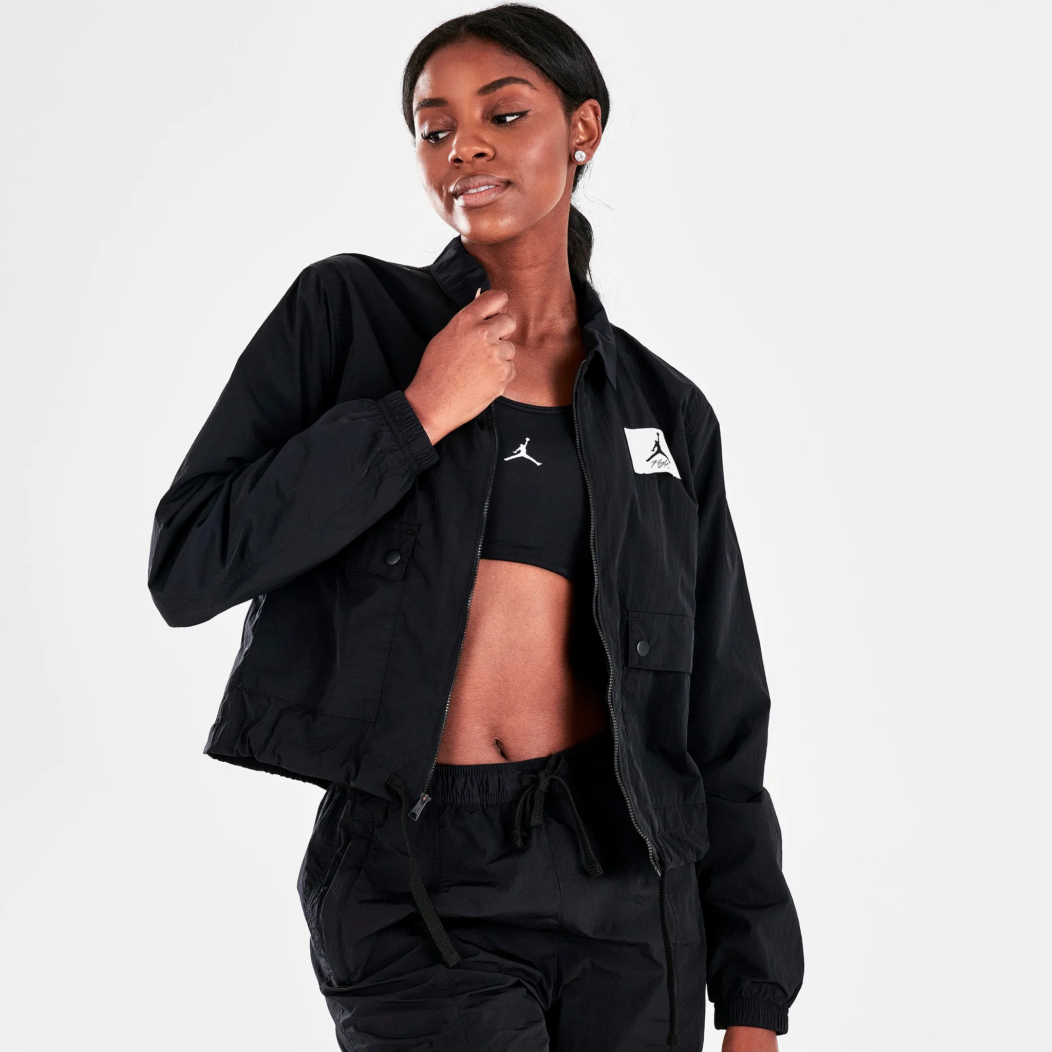 Jordan Women's Essential Woven Jacket Black / Black sold by JD Sports product image thumbnail 3