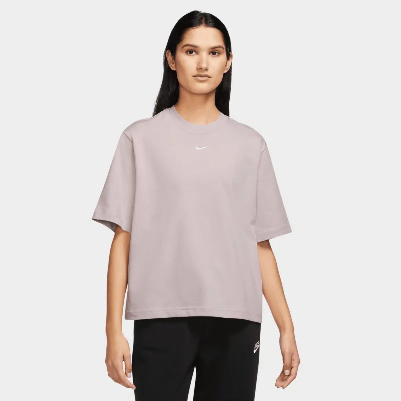 Nike Sportswear Women's Essential Boxy T-shirt Platinum Violet / White sold by JD Sports