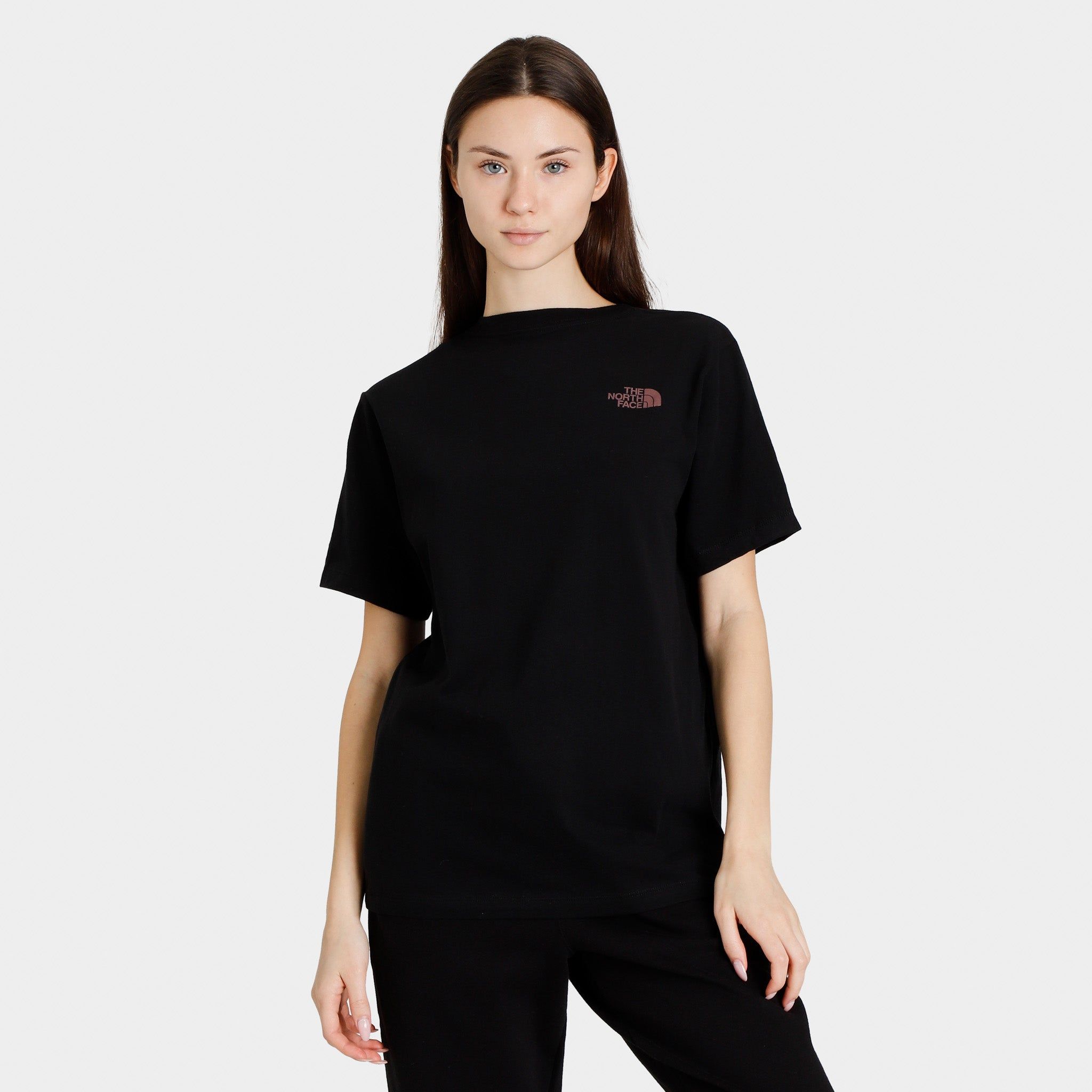 The North Face Women’s Geo NSE T-shirt TNF Black / Wild Ginger sold by JD Sports