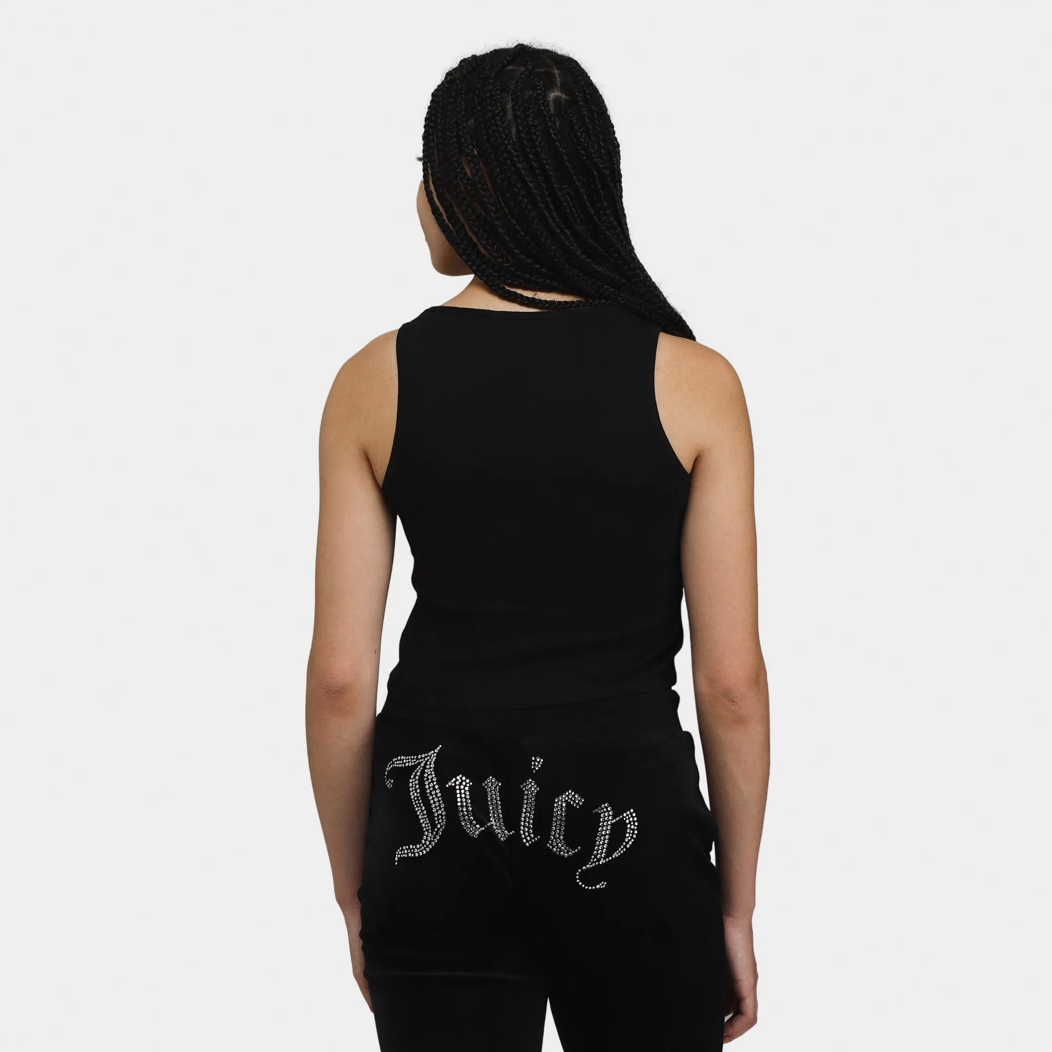 Juicy Couture Women's Basic Cropped Tank Top / Liquorice sold by JD Sports product image thumbnail 2