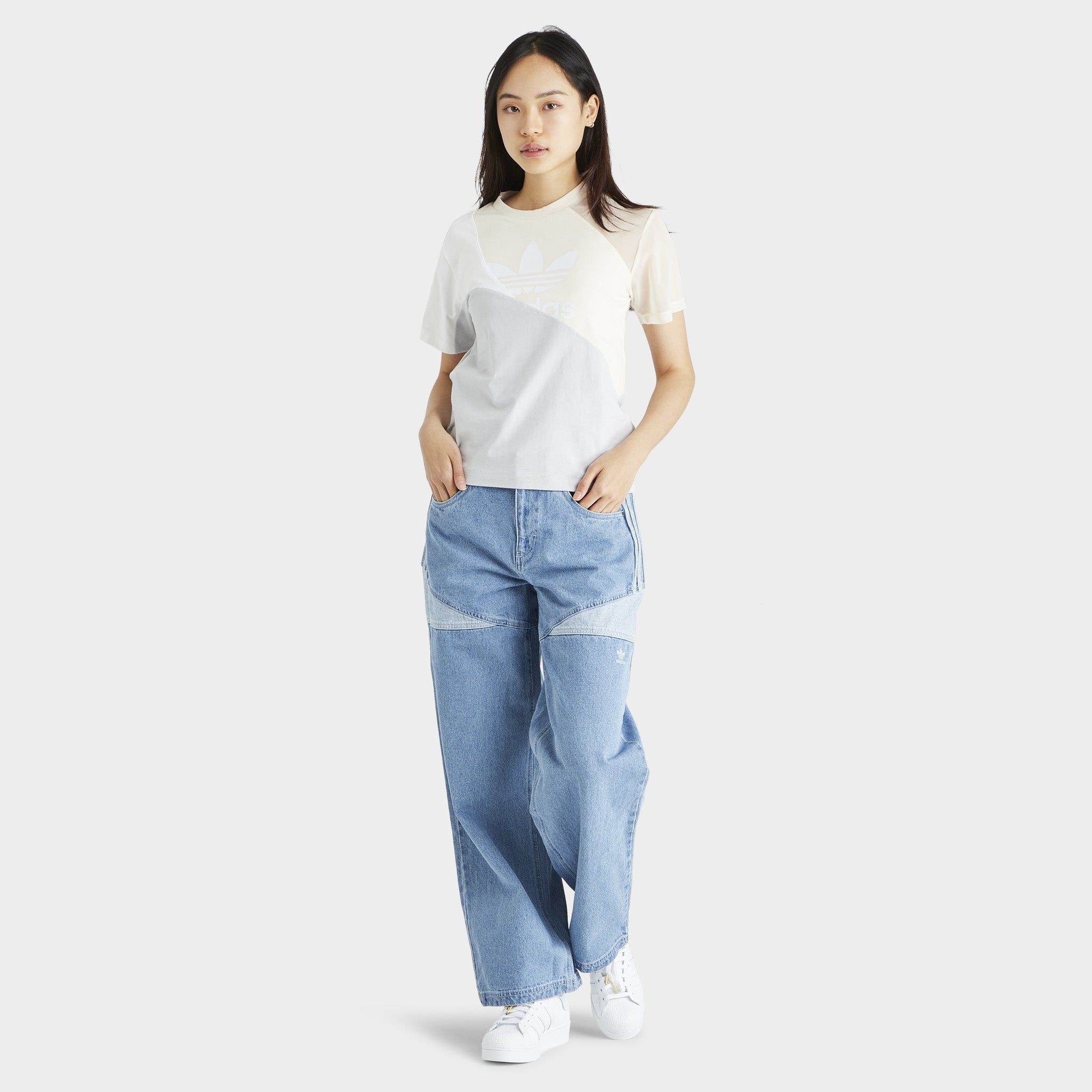 adidas Originals Women’s Adicolor Split Trefoil T-shirt / Wonder White sold by JD Sports product image thumbnail 5