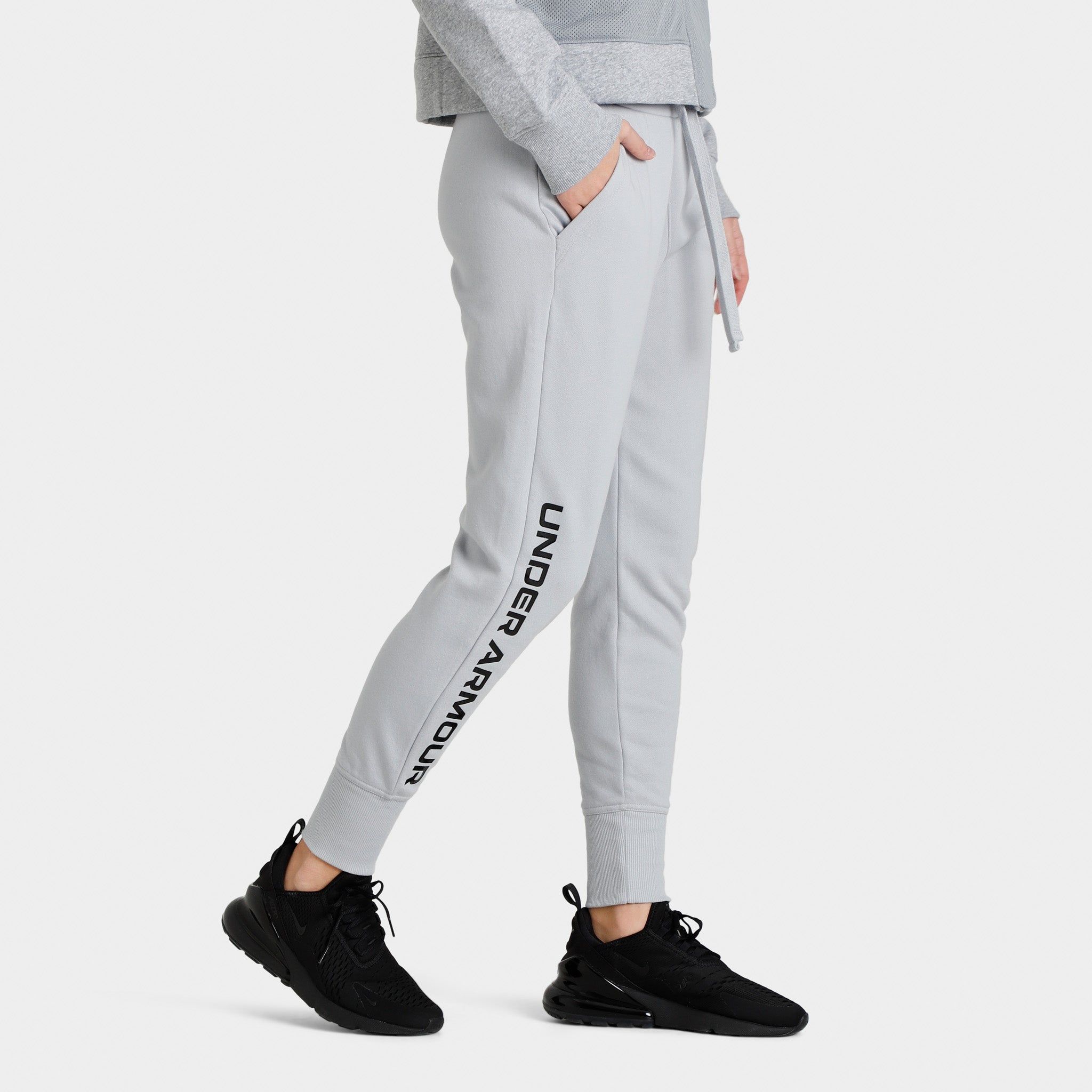 Under Armour Women’s JD Rival Fleece Joggers / Grey sold by JD Sports product image thumbnail 3
