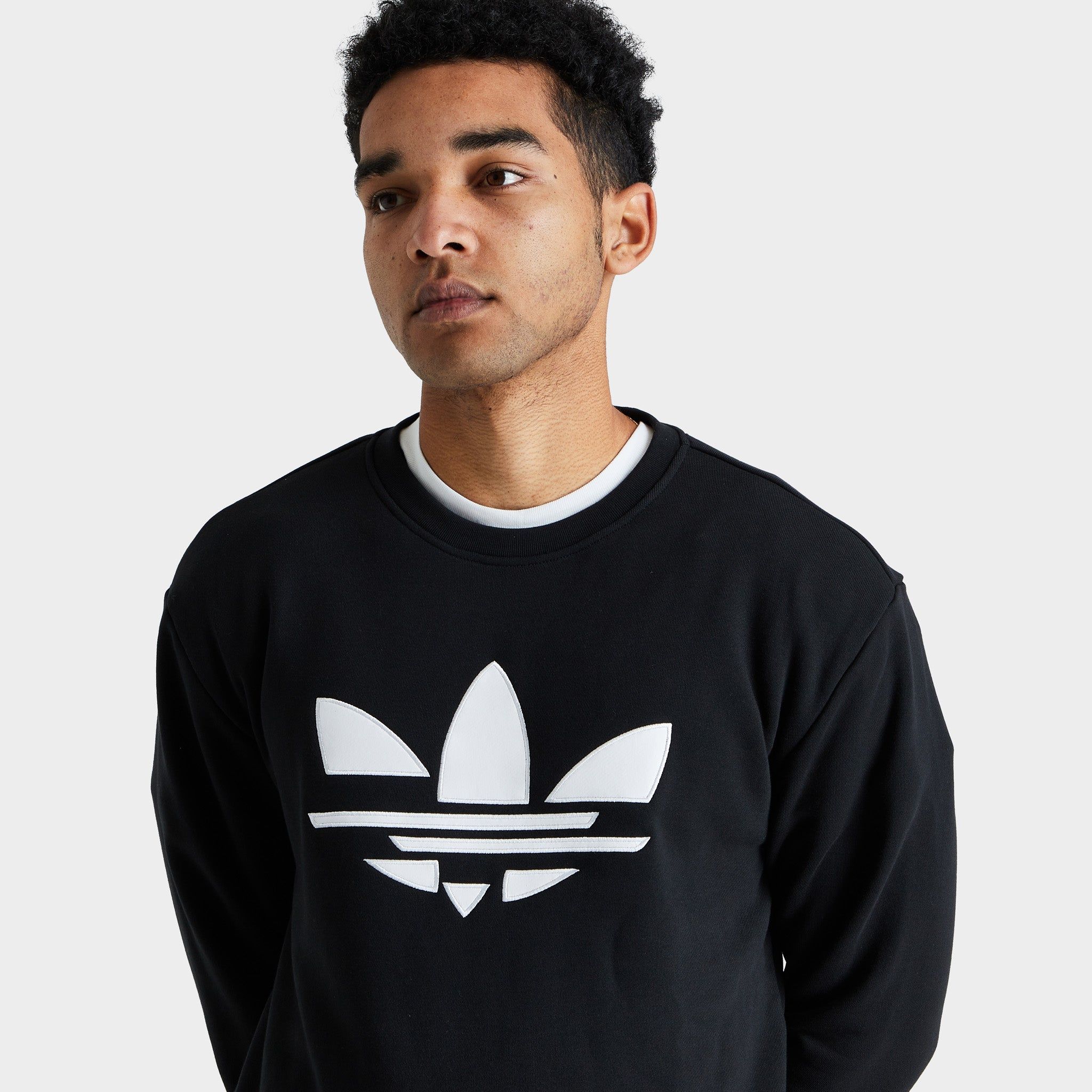 adidas Originals Adicolor Shattered Trefoil Crewneck Black / White sold by JD Sports product image thumbnail 2