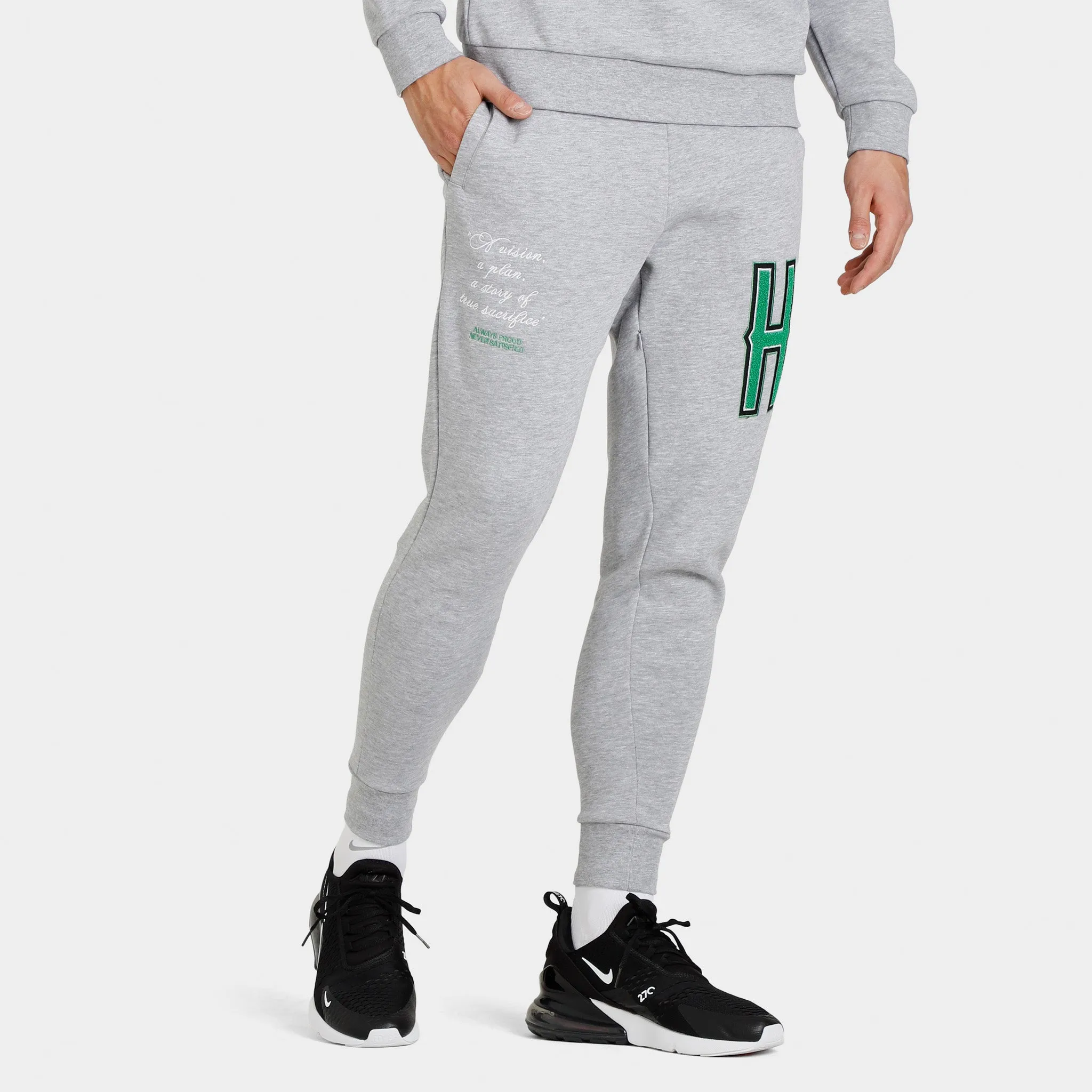 Hoodrich OG Pulse Joggers Heather Grey / White - Green sold by JD Sports product image thumbnail 3