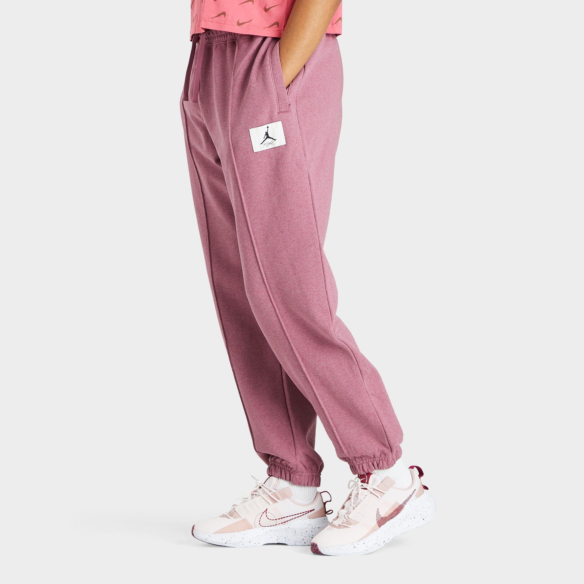 Jordan Women's Essentials Fleece Pants Light Mulberry / Heather - Cave Purple sold by JD Sports product image thumbnail 3