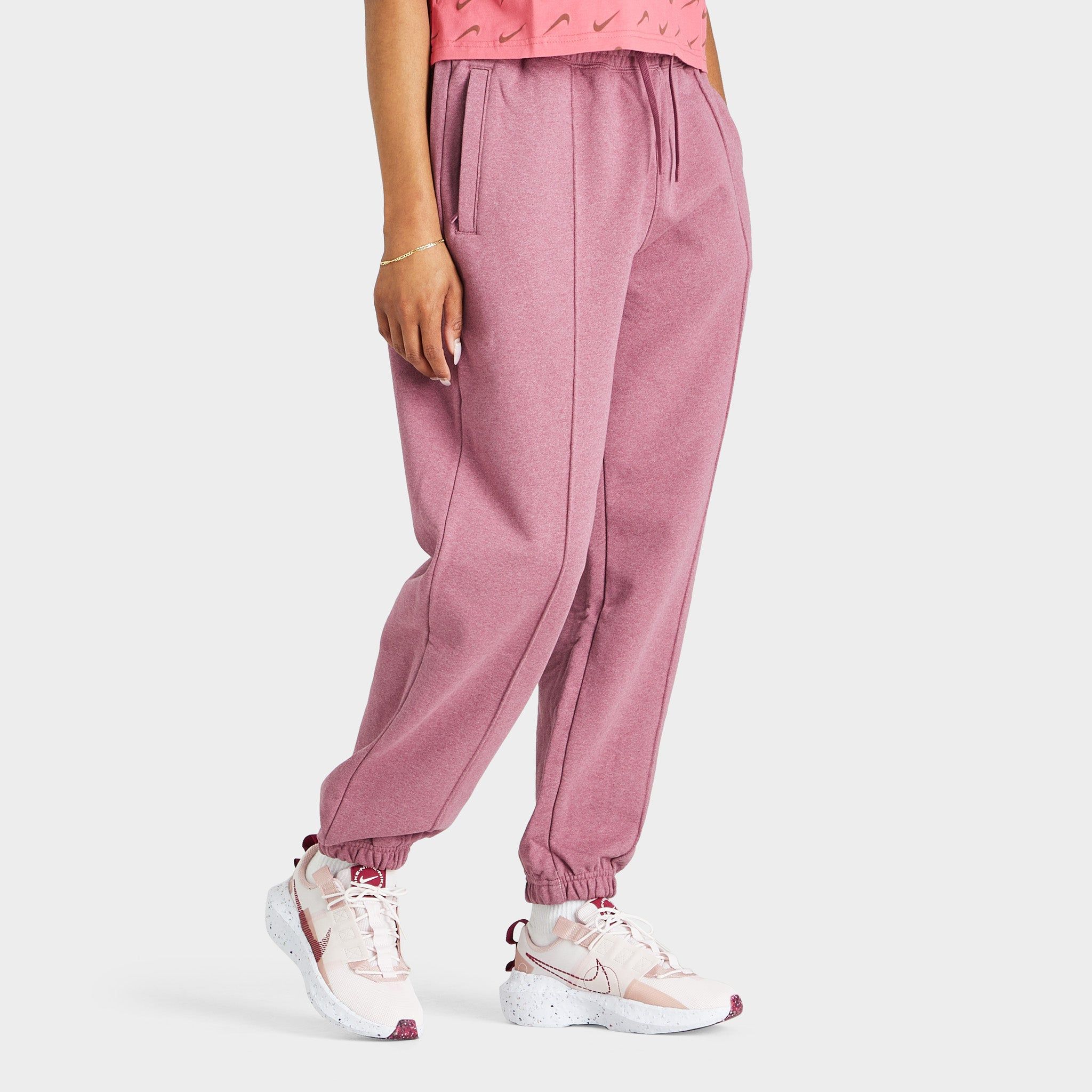 Jordan Women's Essentials Fleece Pants Light Mulberry / Heather - Cave Purple sold by JD Sports product image thumbnail 4