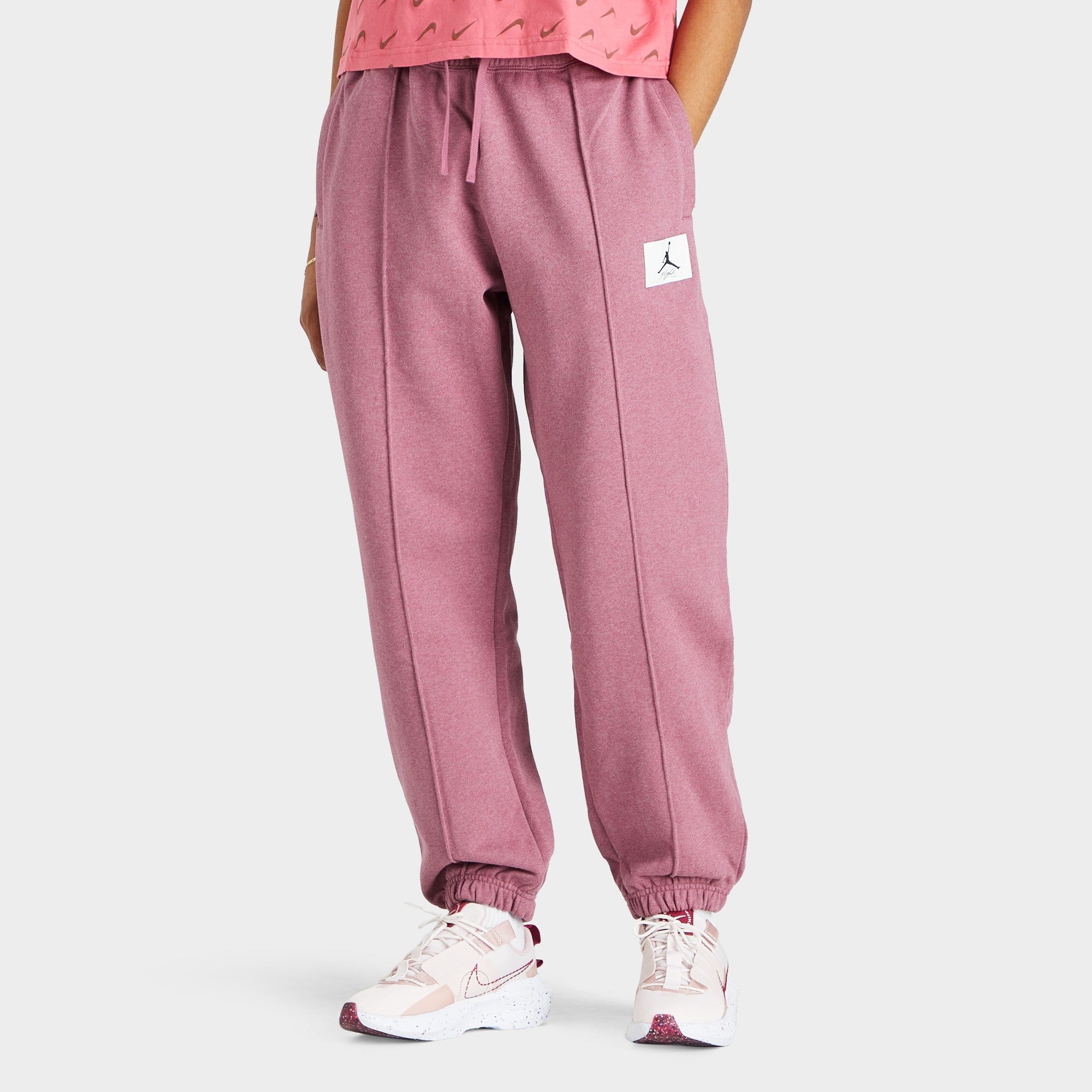 Jordan Women's Essentials Fleece Pants Light Mulberry / Heather - Cave Purple sold by JD Sports