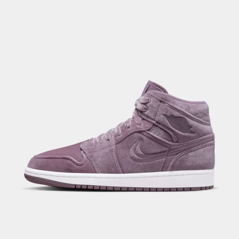 Air Jordan Women's 1 Mid SE Purple Smoke / Purple Smoke - White sold by JD Sports