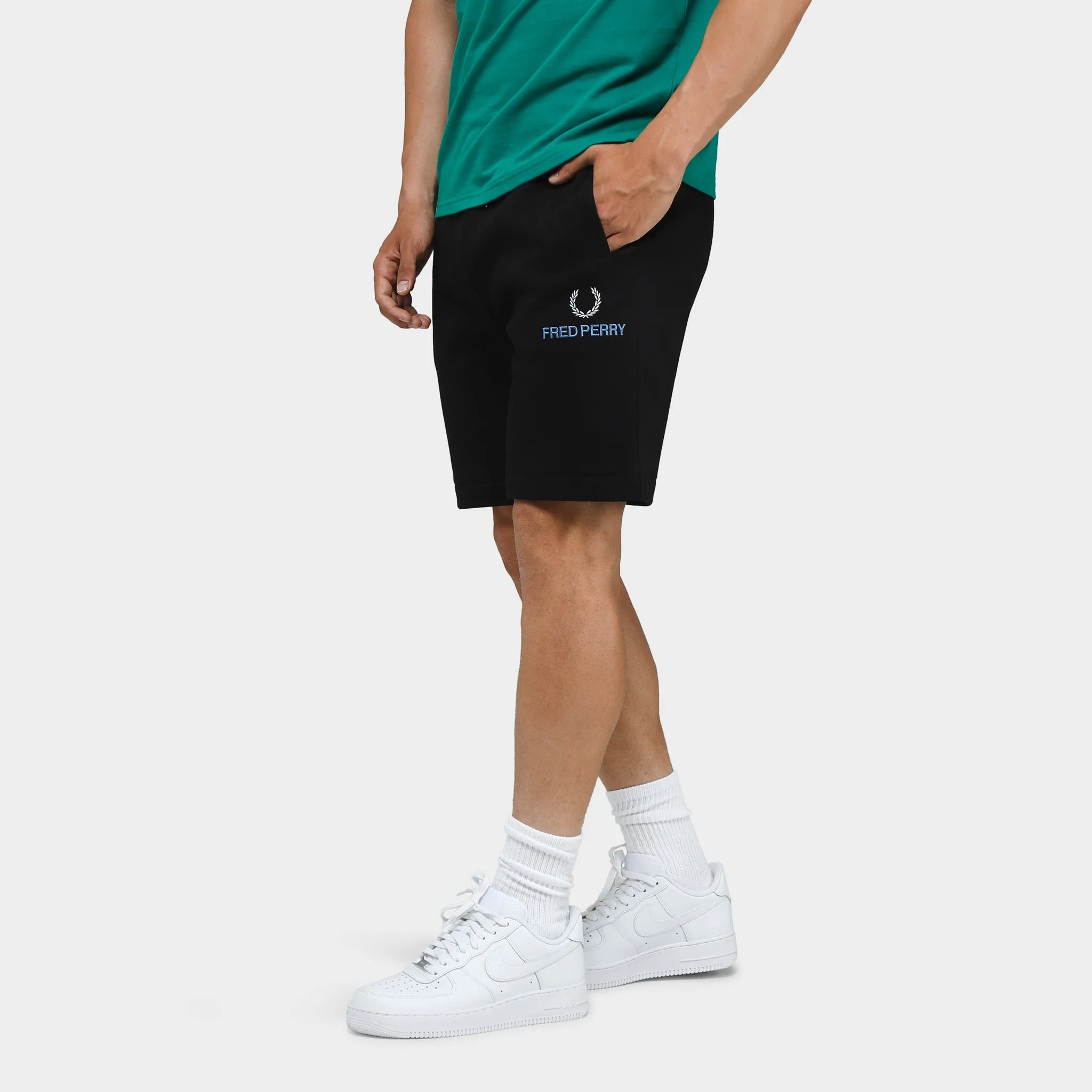 Fred Perry Embroidered Shorts / Black sold by JD Sports product image thumbnail 4