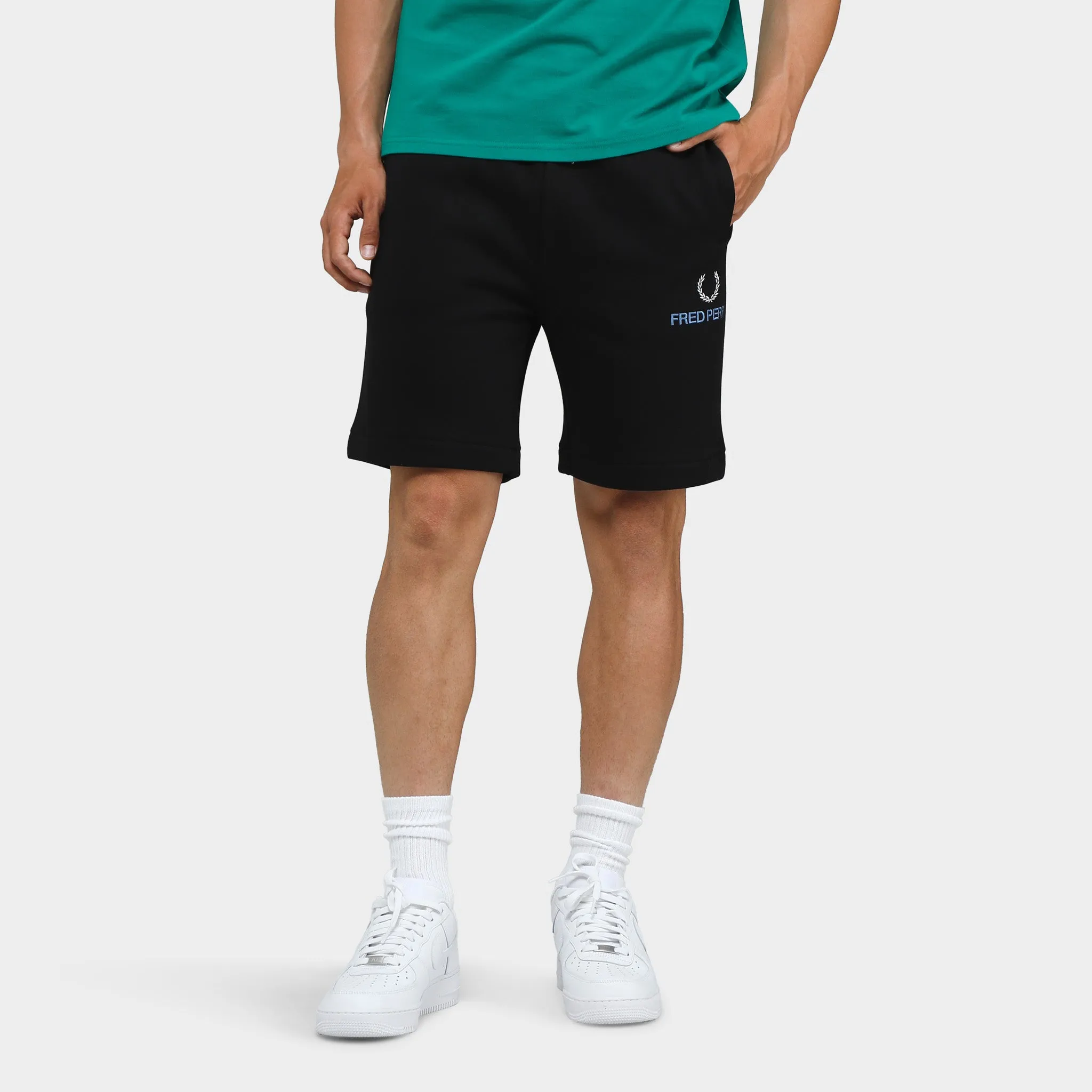 Fred Perry Embroidered Shorts / Black sold by JD Sports