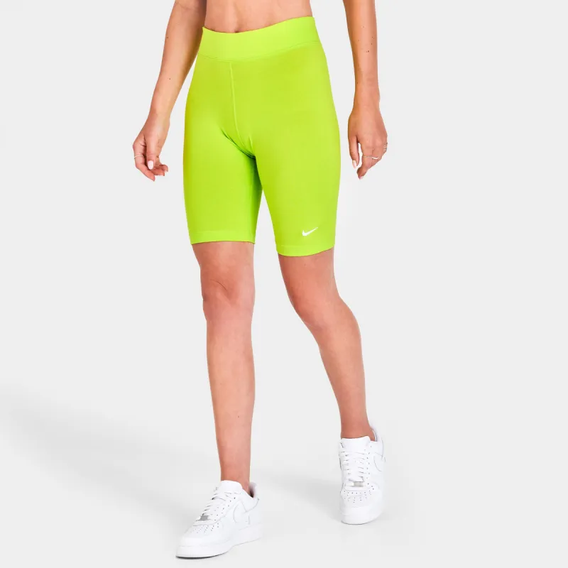 Nike Sportswear Women's Essential Mid-Rise Bike Shorts Atomic Green / White sold by JD Sports