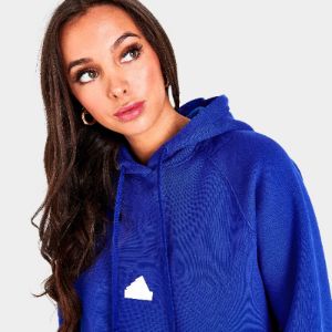 adidas Women's Oversized Pullover Hoodie / Semi Lucid Blue sold by JD Sports