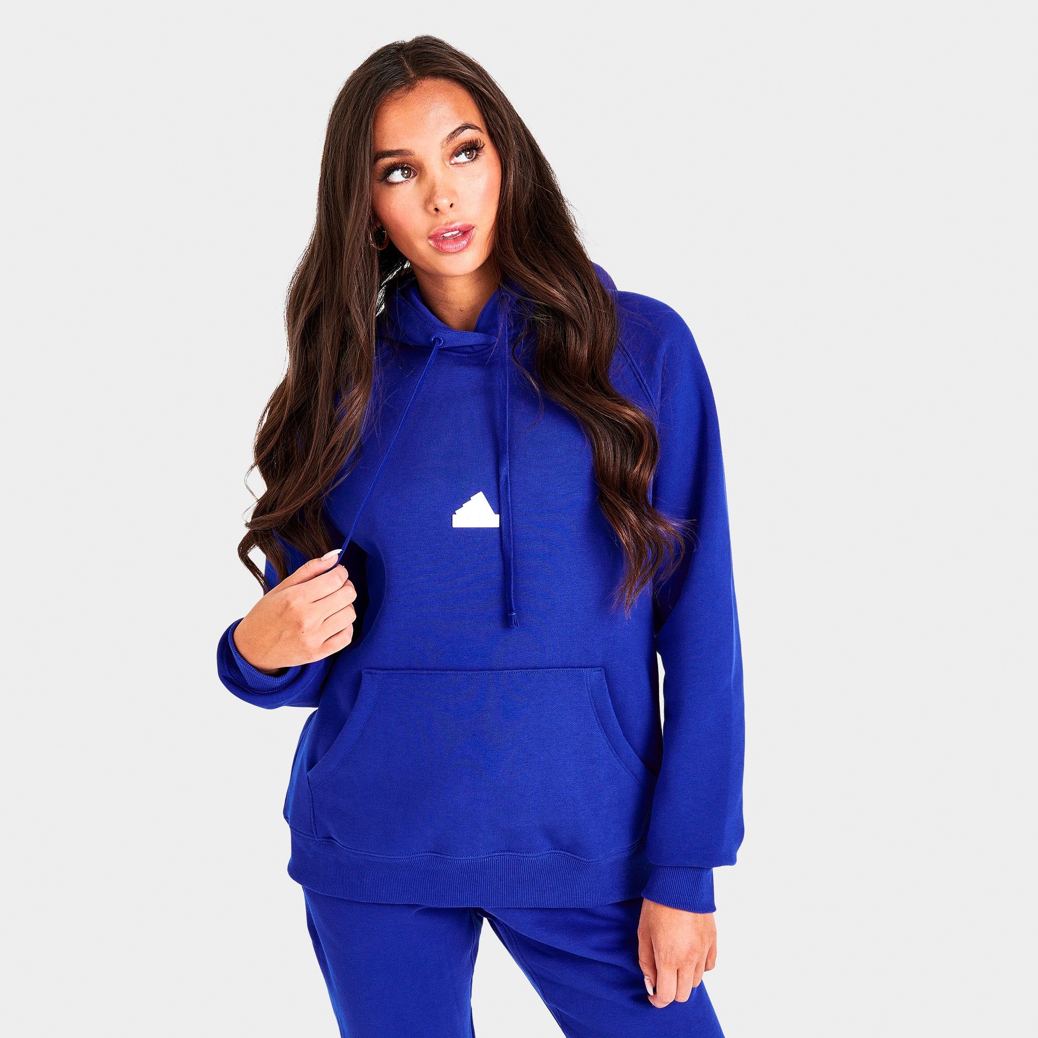 adidas Women's Oversized Pullover Hoodie / Semi Lucid Blue sold by JD Sports