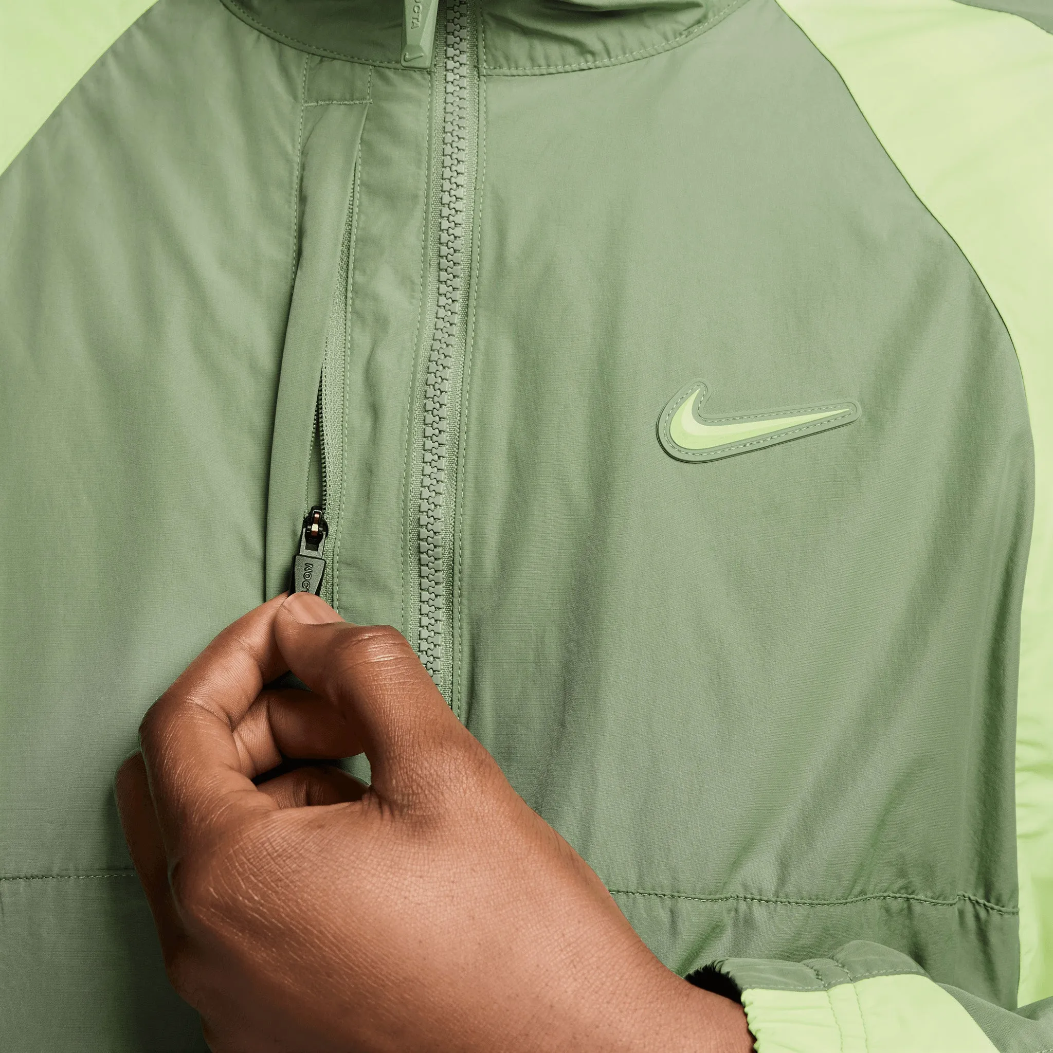 Nike Nocta NRG Woven Track Jacket Oil Green / Light Liquid Lime sold by JD Sports product image thumbnail 5