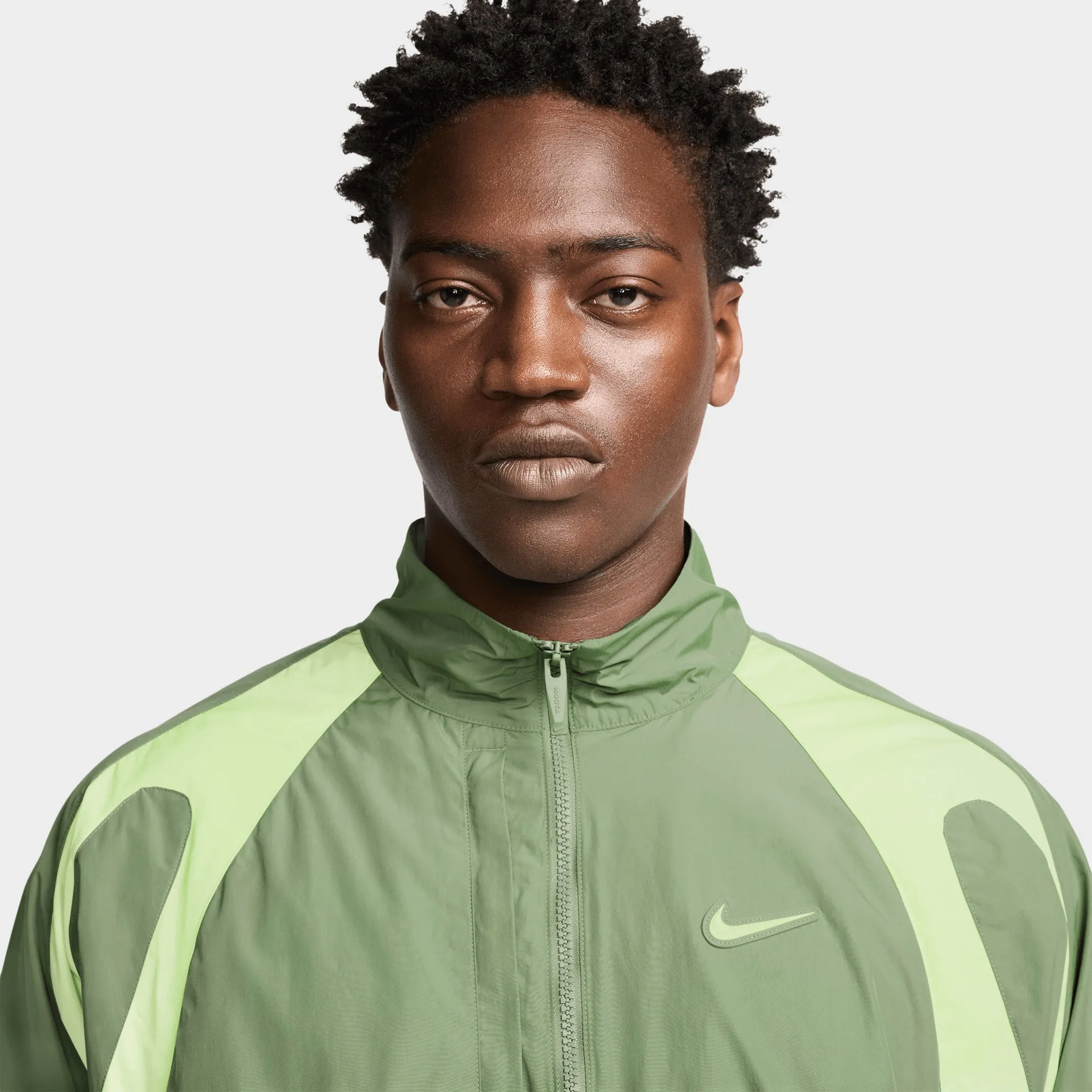 Nike Nocta NRG Woven Track Jacket Oil Green / Light Liquid Lime sold by JD Sports product image thumbnail 3