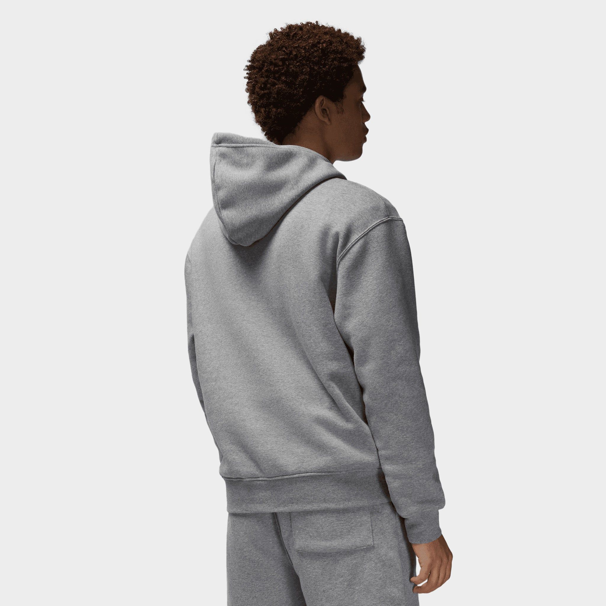 Jordan Essential Fleece Pullover Hoodie Carbon Heather / White sold by JD Sports product image thumbnail 2
