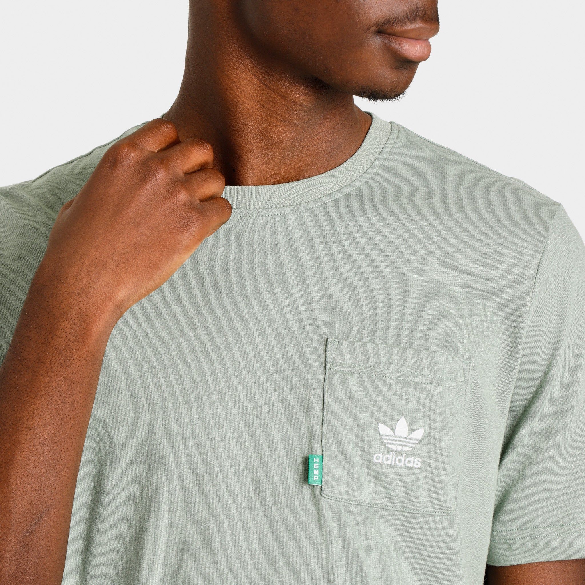 adidas Originals Essentials+ Made with Hemp T-shirt / Silver Green sold by JD Sports product image thumbnail 4
