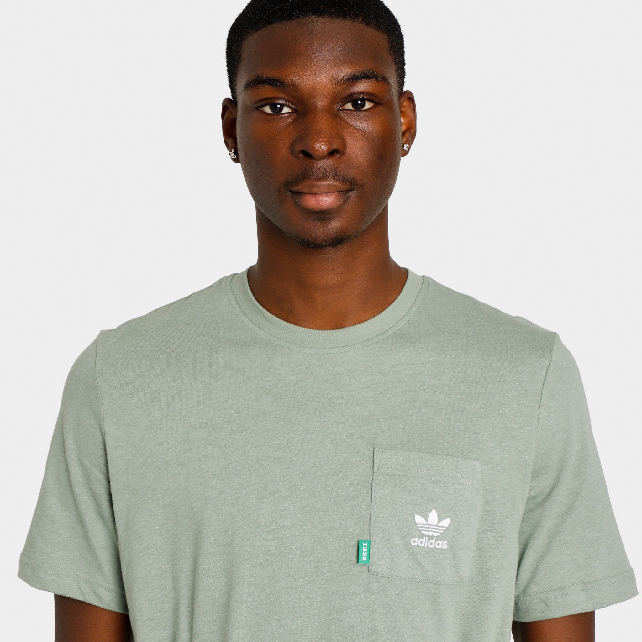 adidas Originals Essentials+ Made with Hemp T-shirt / Silver Green sold by JD Sports product image thumbnail 3