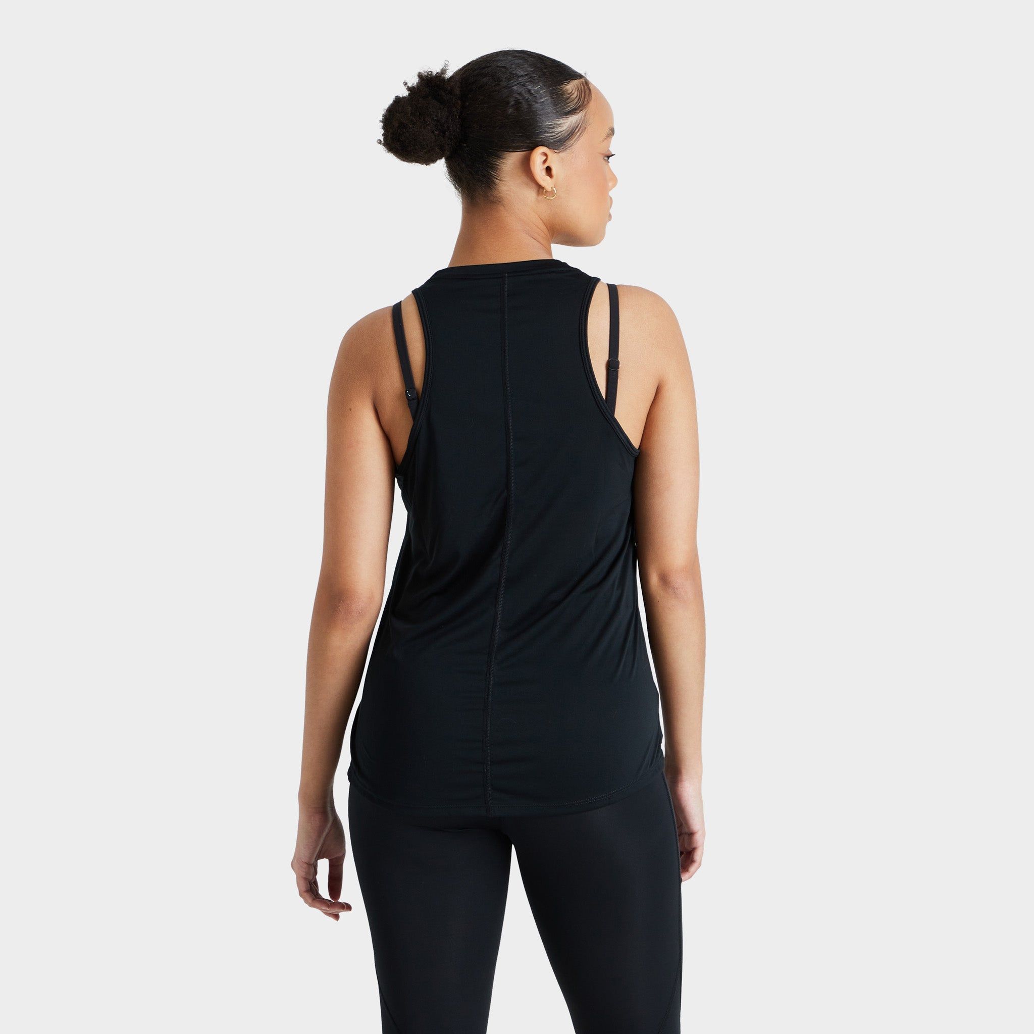 Nike Women's Dri-FIT One Standard Fit Tank Black / White sold by JD Sports product image thumbnail 2