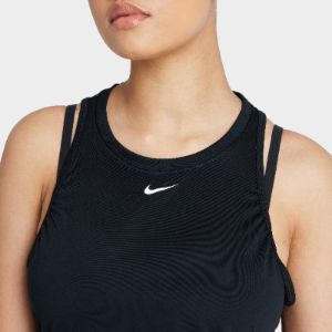 Nike Women's Dri-FIT One Standard Fit Tank Black / White sold by JD Sports