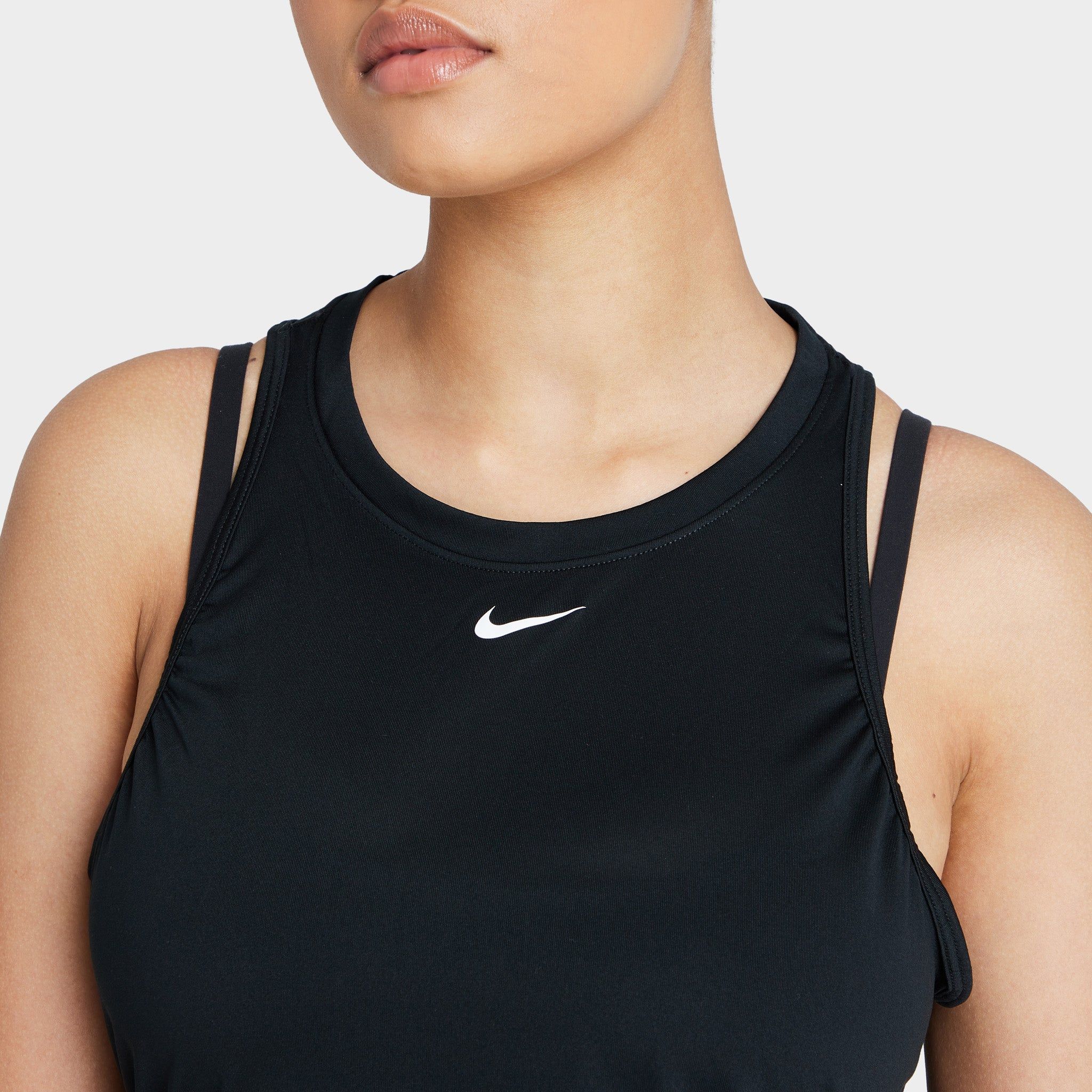 Nike Women's Dri-FIT One Standard Fit Tank Black / White sold by JD Sports product image thumbnail 3