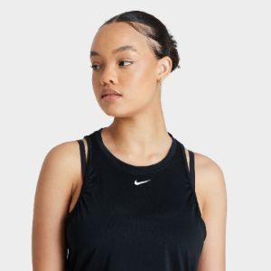 Nike Women's Dri-FIT One Standard Fit Tank Black / White sold by JD Sports