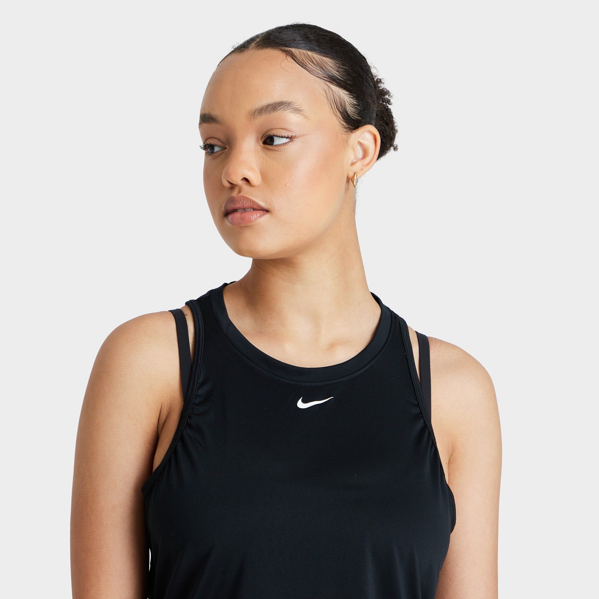 Nike Women's Dri-FIT One Standard Fit Tank Black / White sold by JD Sports product image thumbnail 4