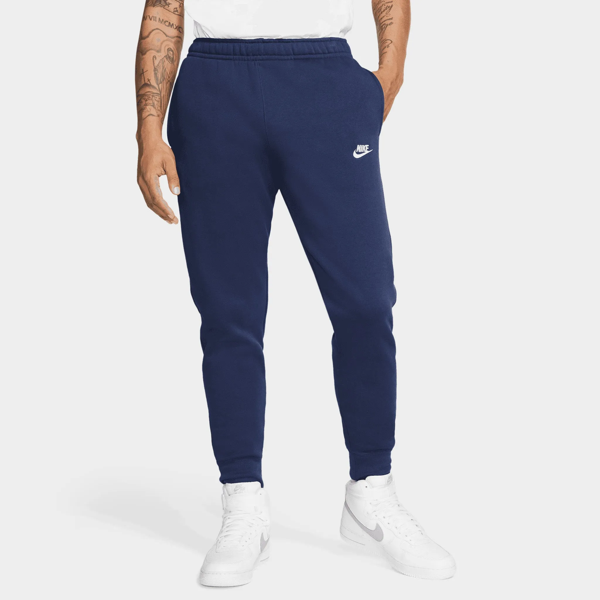 Nike Sportswear Club Fleece Joggers Midnight Navy / Midnight Navy - White sold by JD Sports